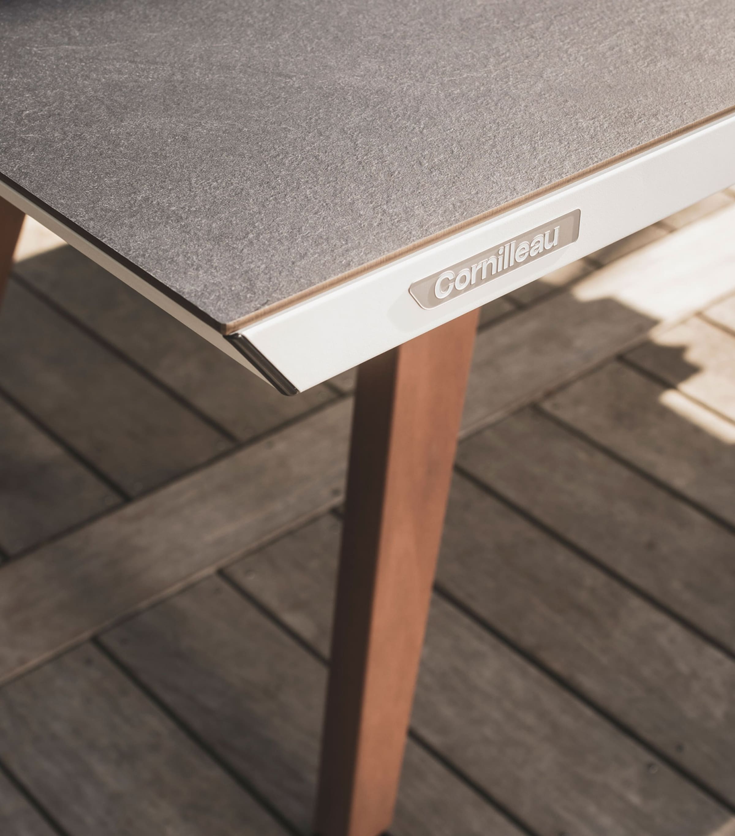 Cornilleau Medium Origin Outdoor Table Tennis Table White Frame Image 4