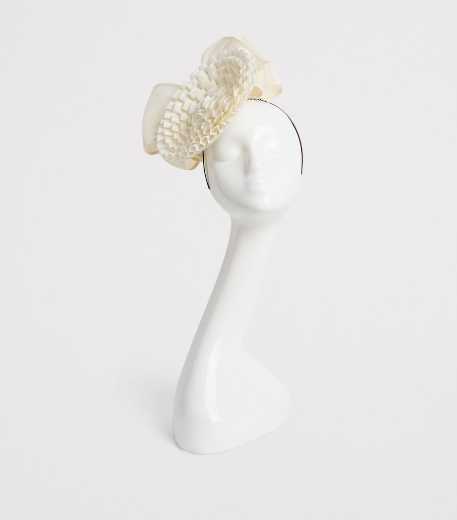 Disc Ribbon Fascinator IVORY Image 2