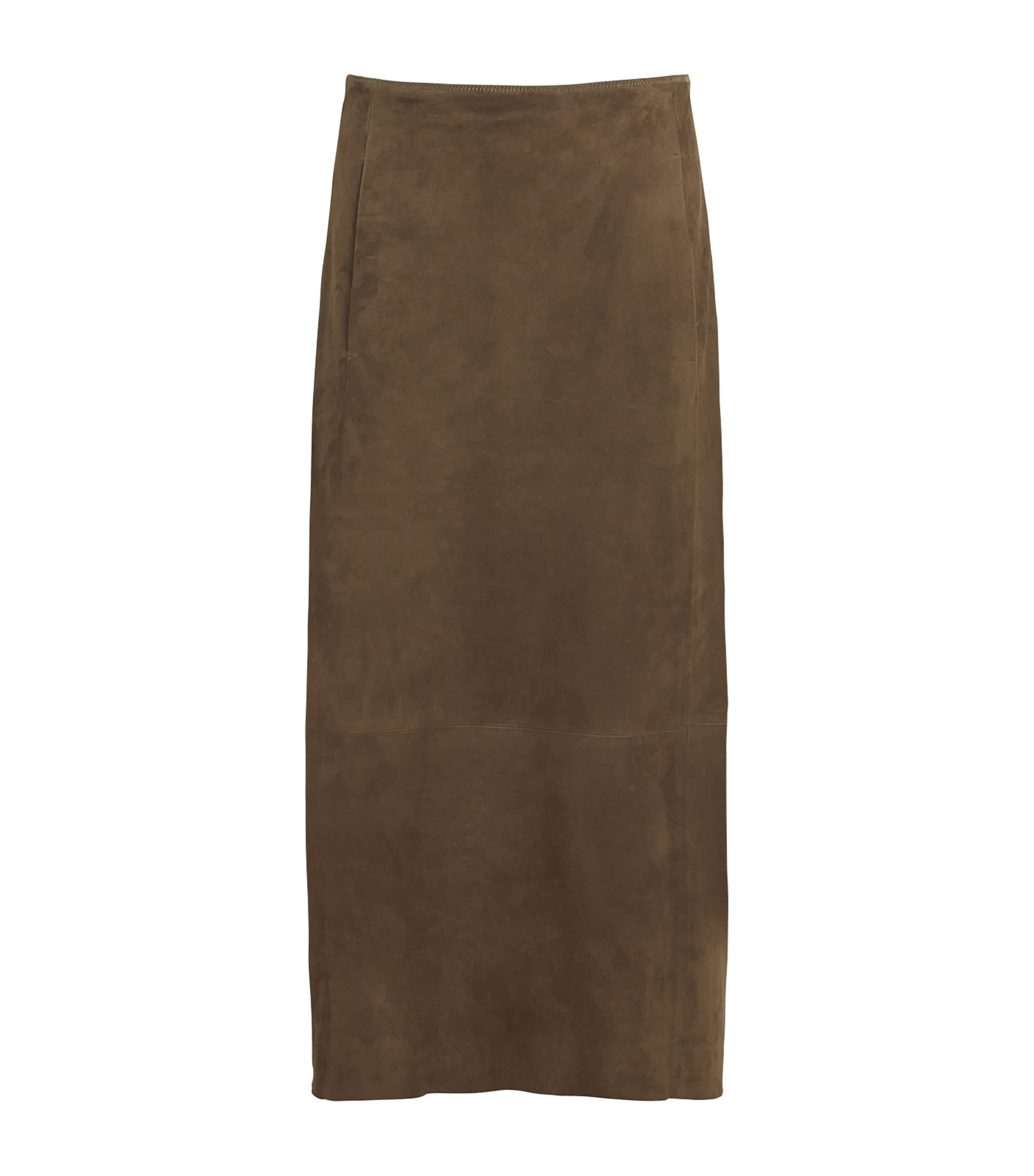 VINCE SUEDE MIDI SKIRT