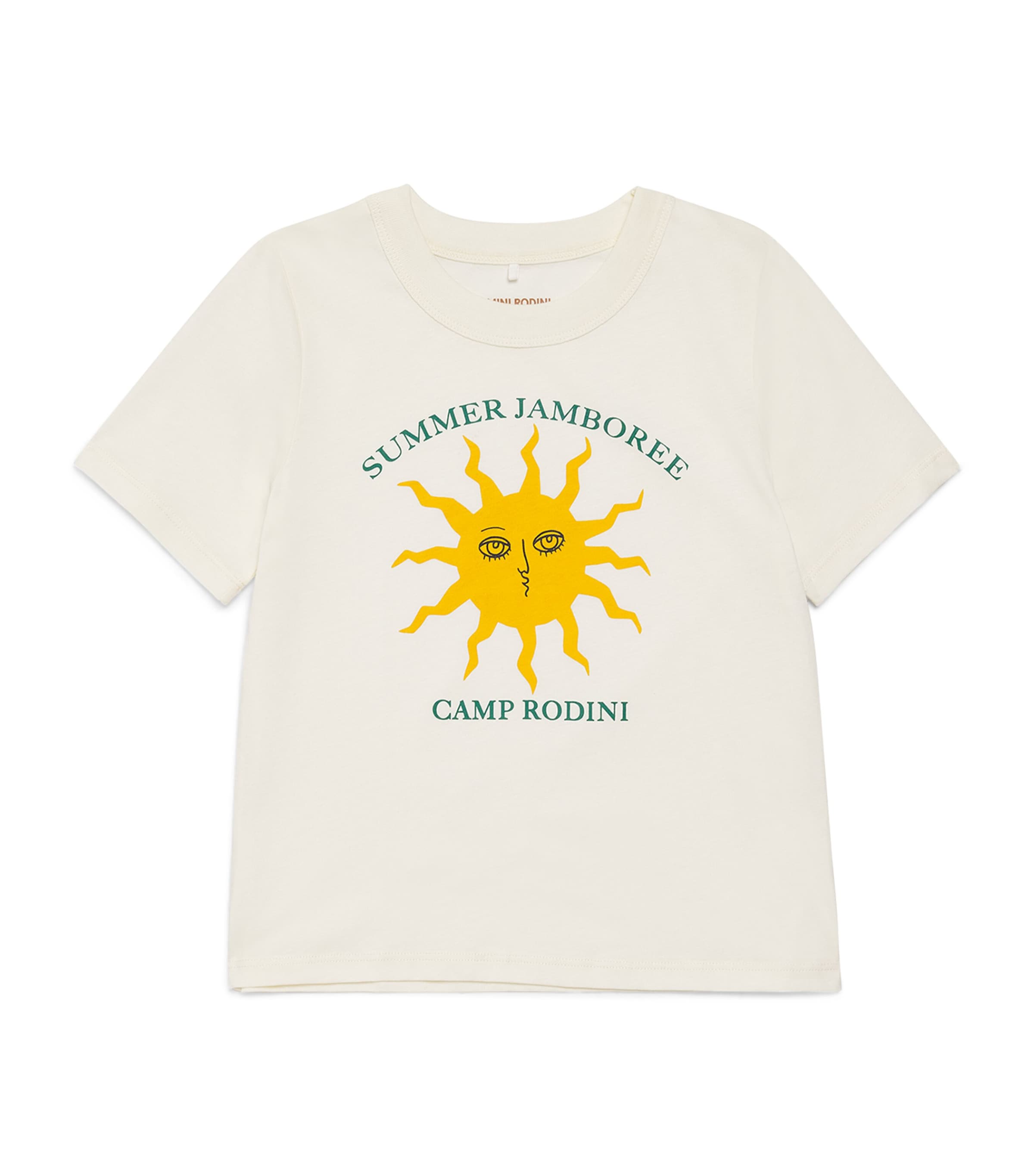 Mini Rodini Organic Cotton Sun Jamboree T-shirt In White