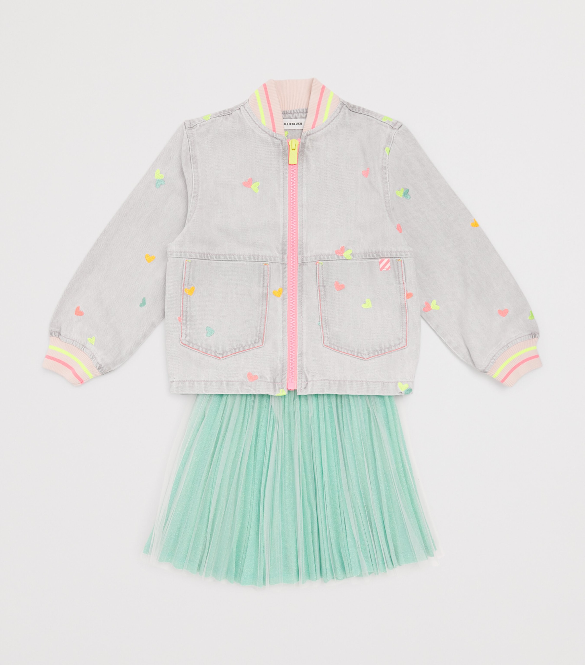 Tulle Pleated Skirt (2-12 Years) 68MDISCORD GREEN Image 3