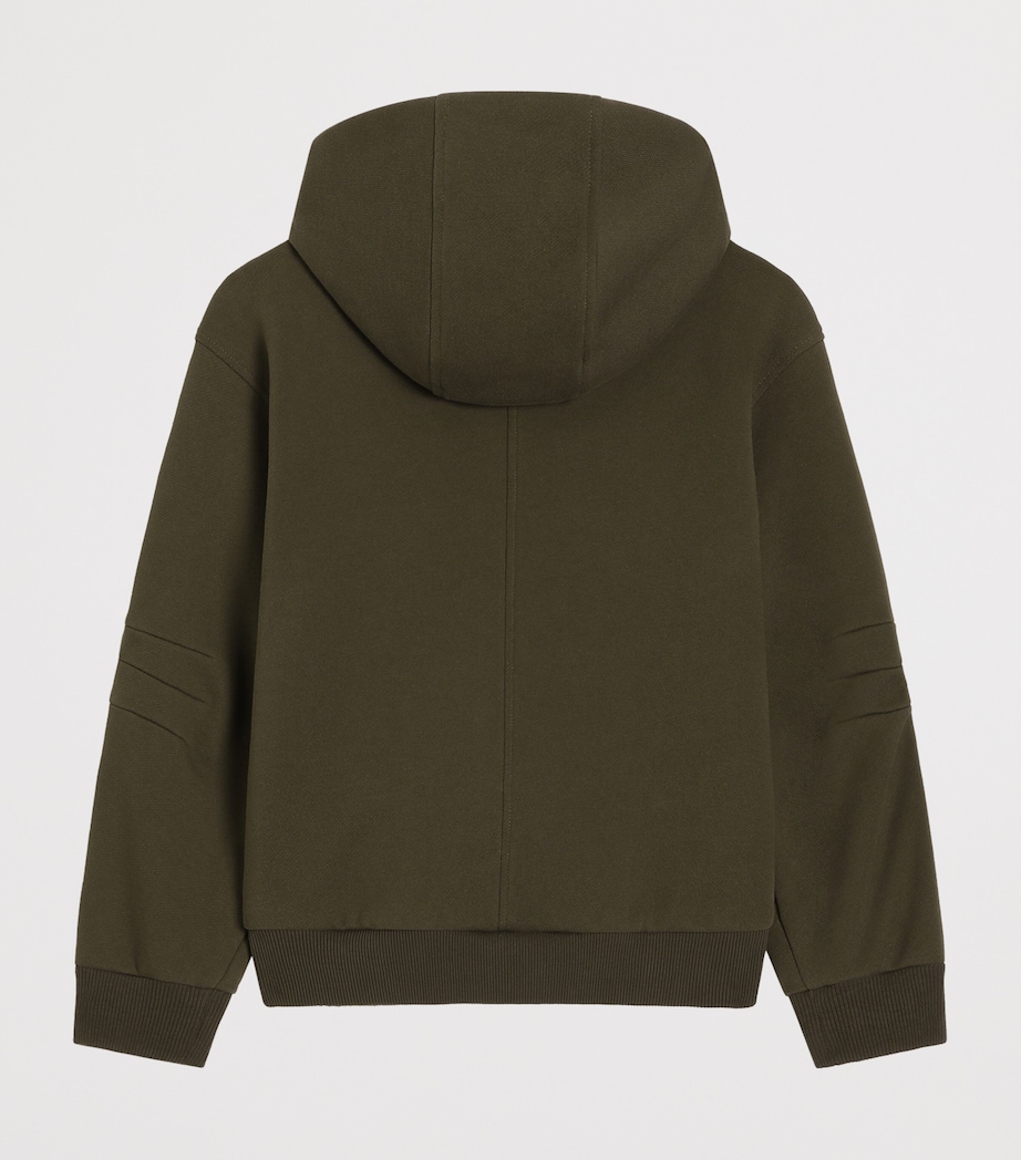 Dolce&Gabbana Kids Cotton Zip-Up Hoodie (8-12+ Years) Grey Green Image 2