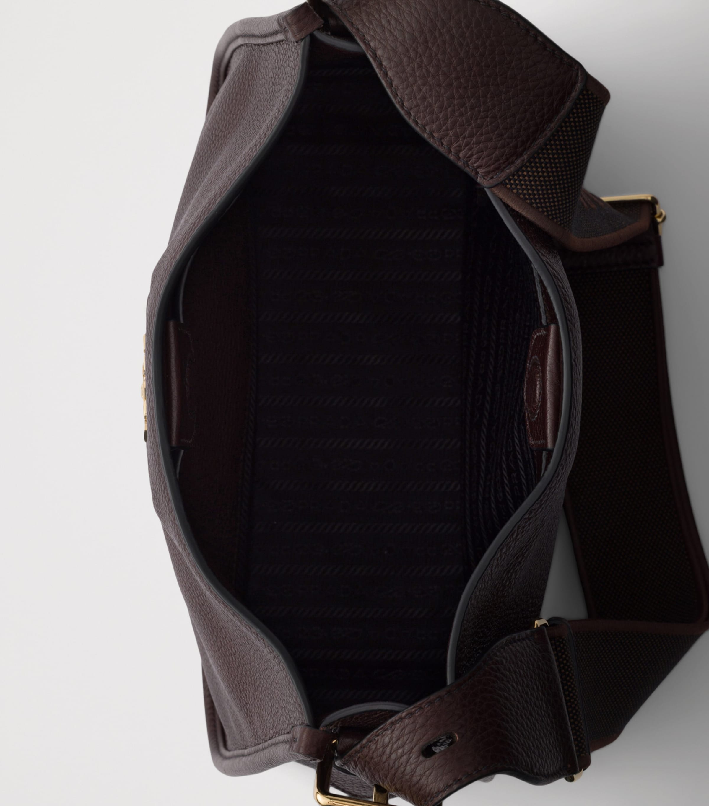 Prada Medium Leather Shoulder Bag Brown Image 4