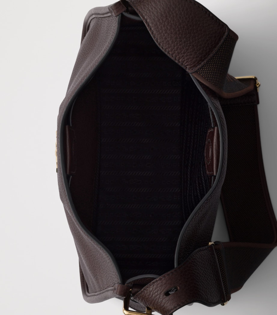 Prada Medium Leather Shoulder Bag Brown Image 4