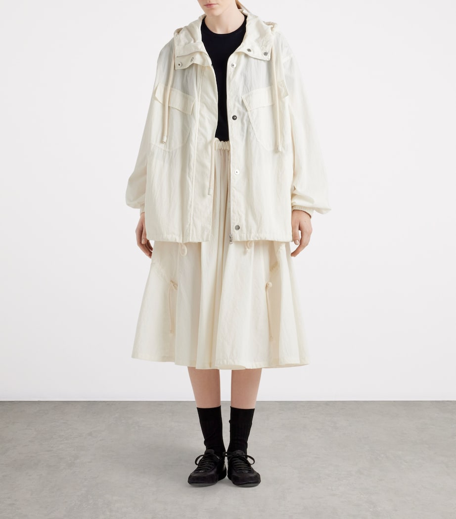 Cotton-Blend Midi Skirt F0304 Image 2