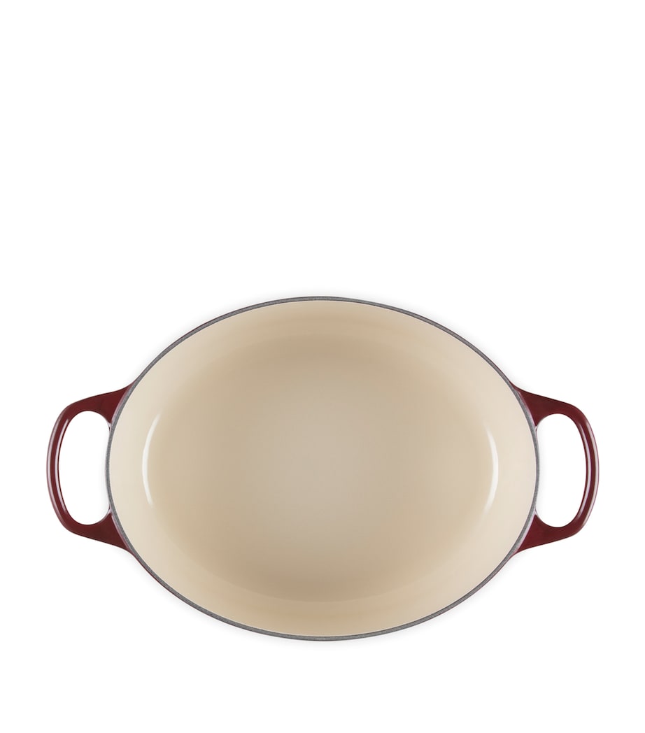 Cast Iron Oval Casserole Dish (29cm) GARNET Image 3