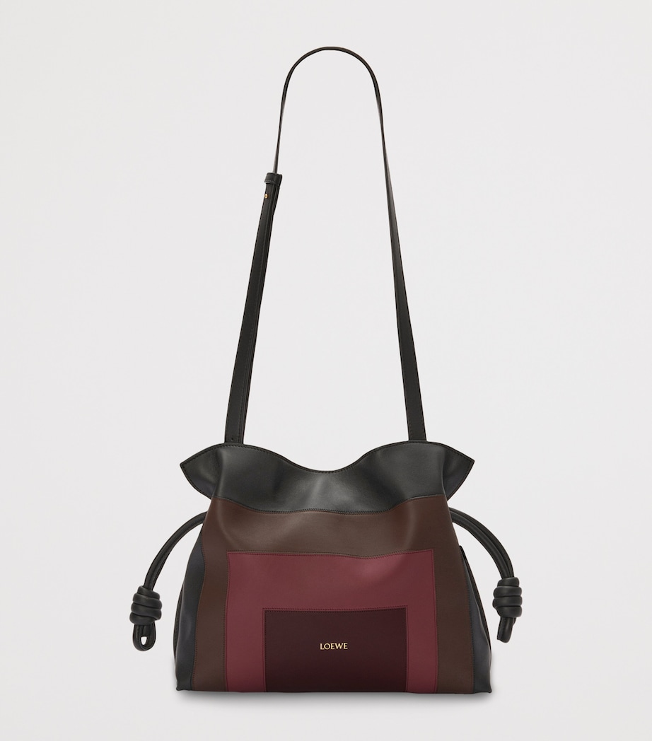 x Albers Medium Leather Flamenco Purse BLACK/BURGUNDY Image 5