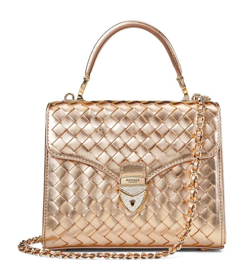 Midi Mayfair Top-Handle Bag CHAMPAGNE METALLIC Image 1