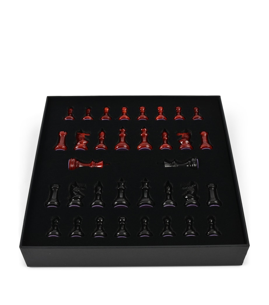 Stone Chess Set RED & BLACK Image 9