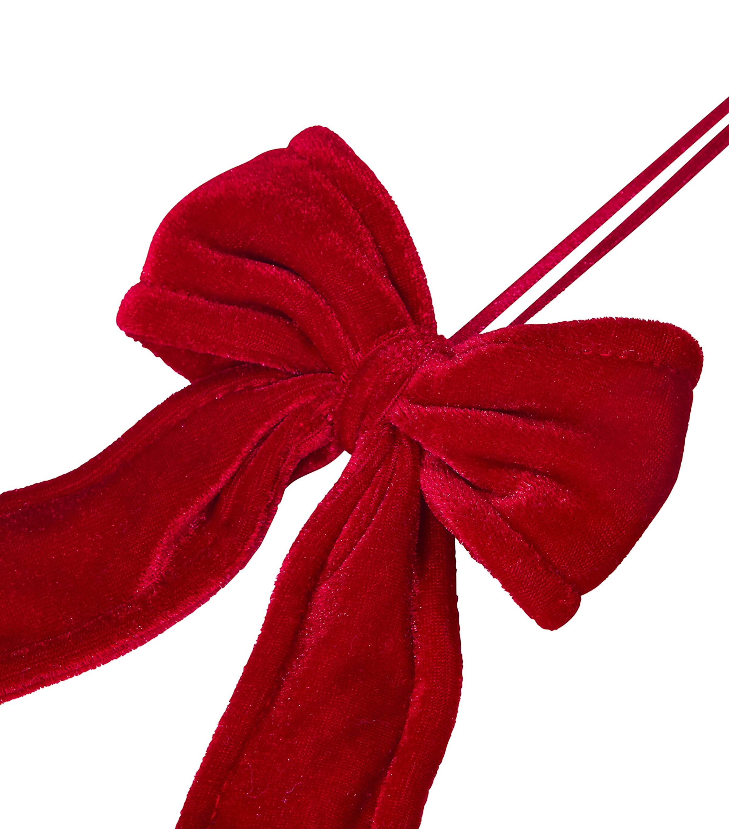Luxury Garland Mini Velvet Bow Deep Red Image 2