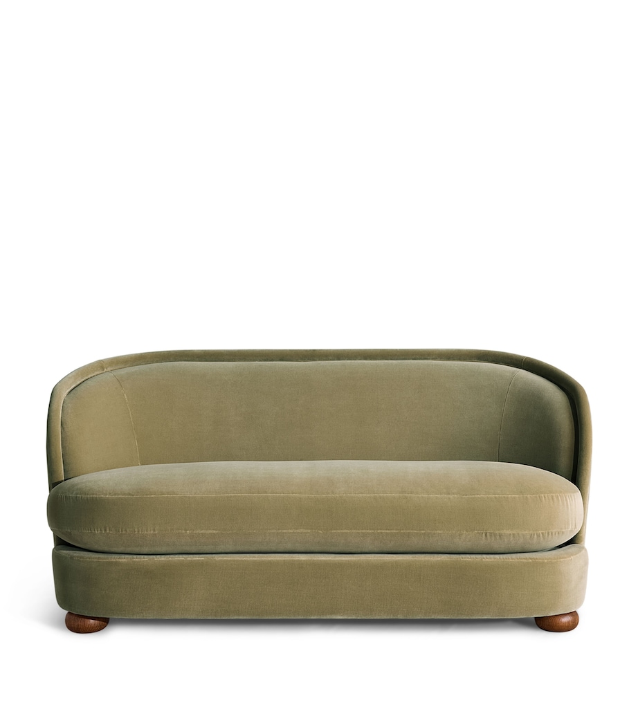 Soho Home Velvet Blair 2-Seater Sofa Green Image 1