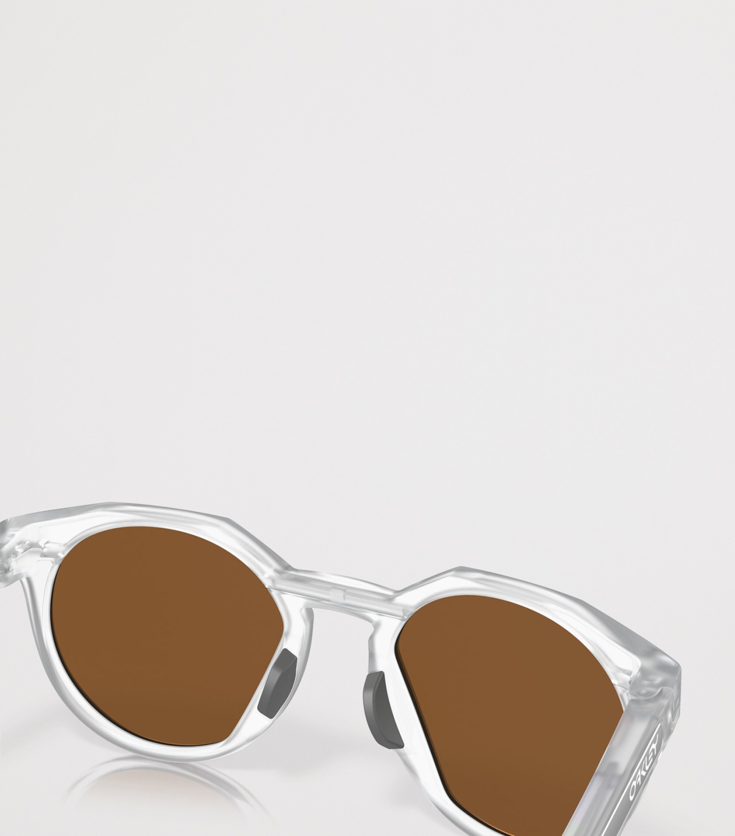 Oakley HTSN Metal Round Sunglasses Clear Image 7