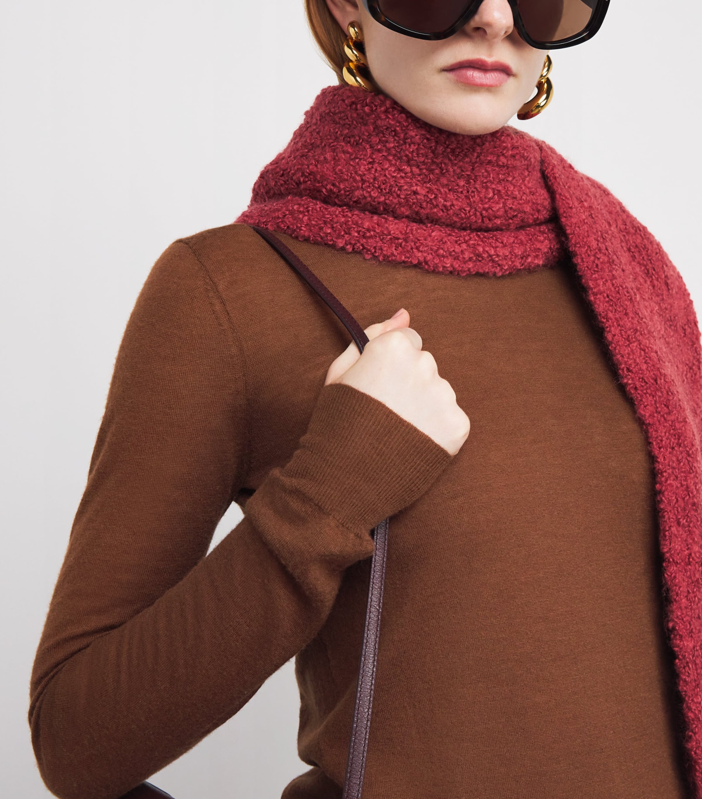 Cashmere Round-Neck Sweater CINNAMON Image 6