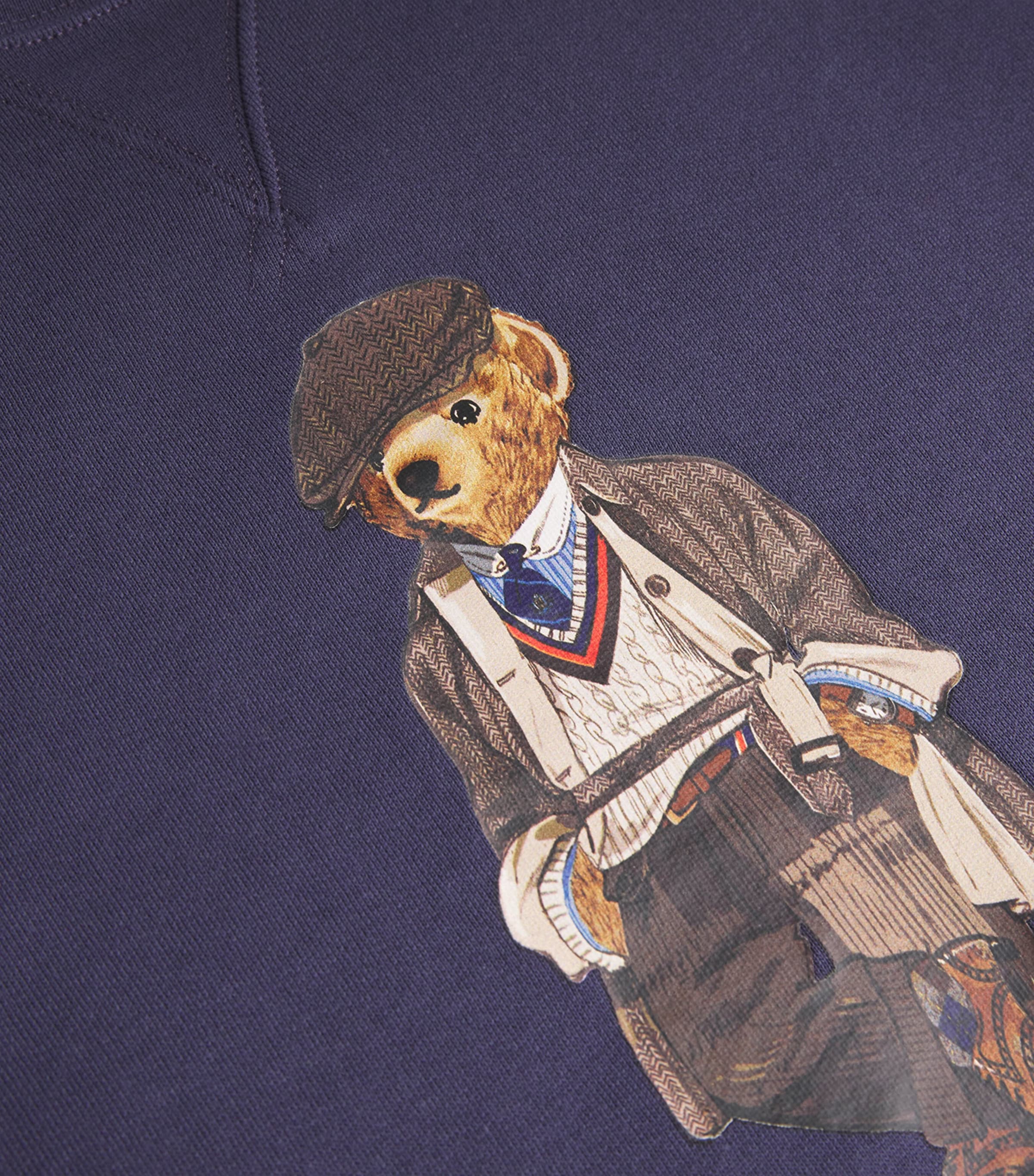 Polo Ralph Lauren Mens Cotton-Blend Heritage Polo Bear Sweatshirt Blue Image 5