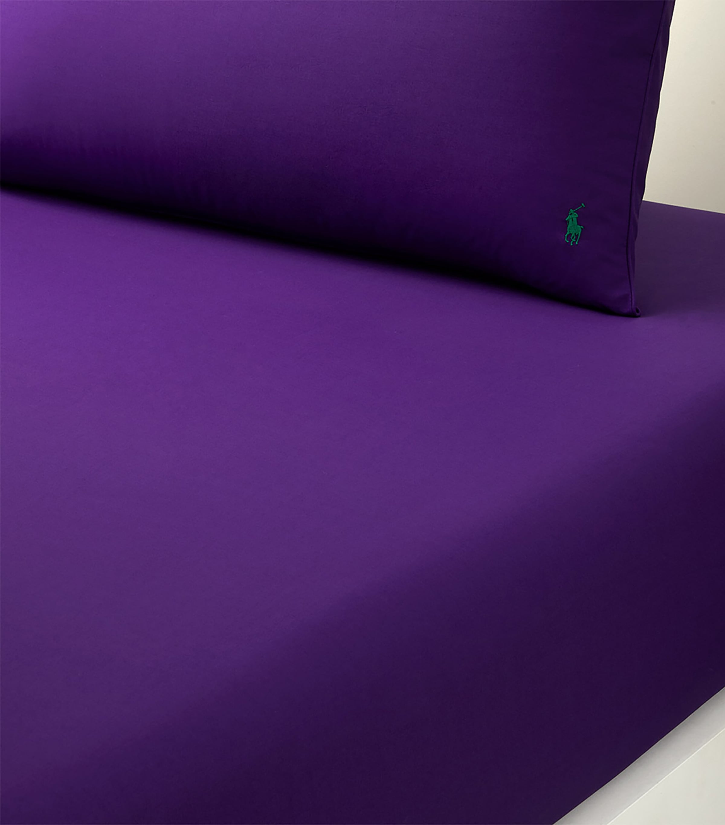 Ralph Lauren Home Cotton Polo Player Euro King Fitted Sheet (160cm x 200cm) Chalet Image 2