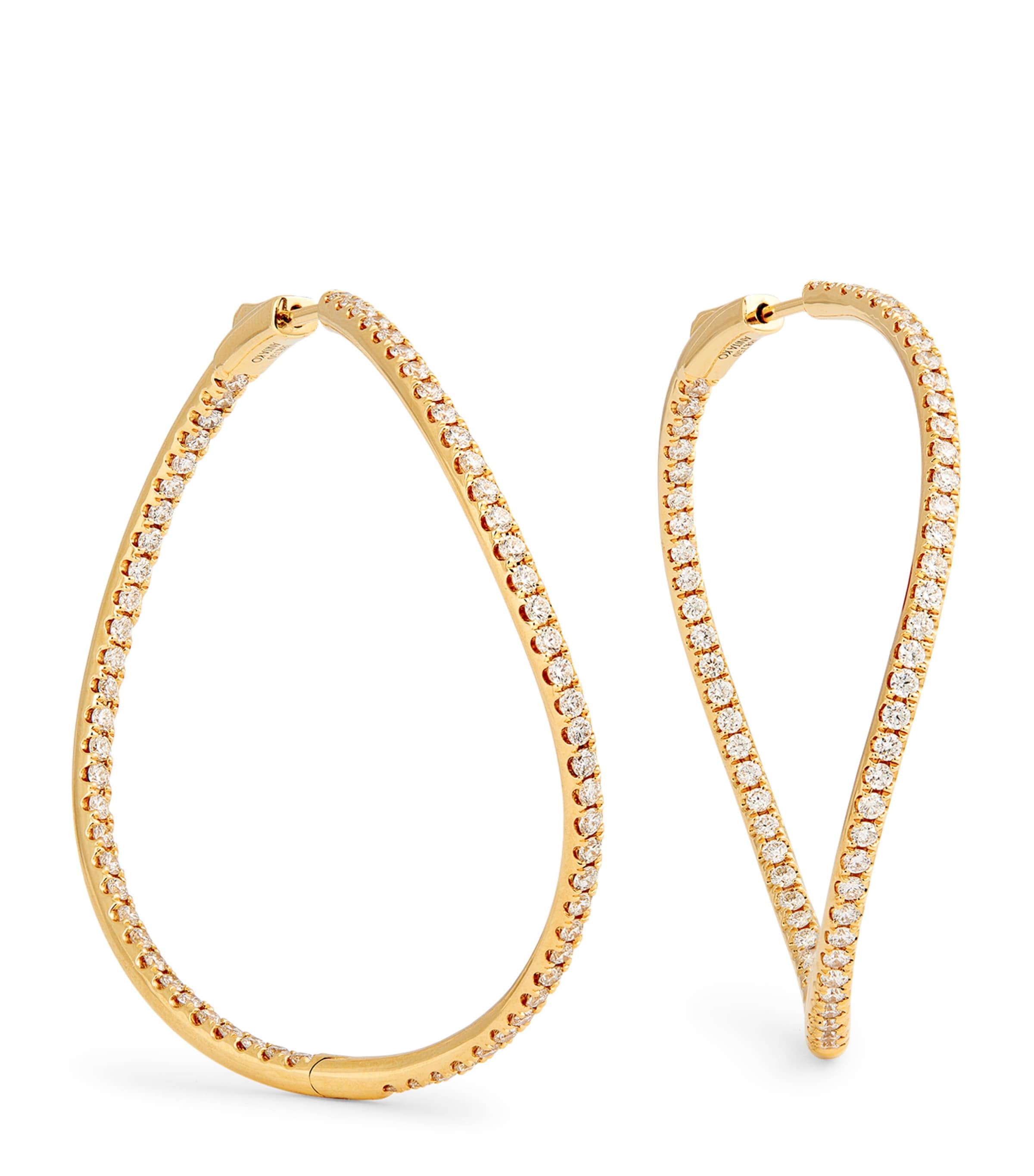 Anita Ko Yellow Gold And Diamond Twisted Hoop Earrings