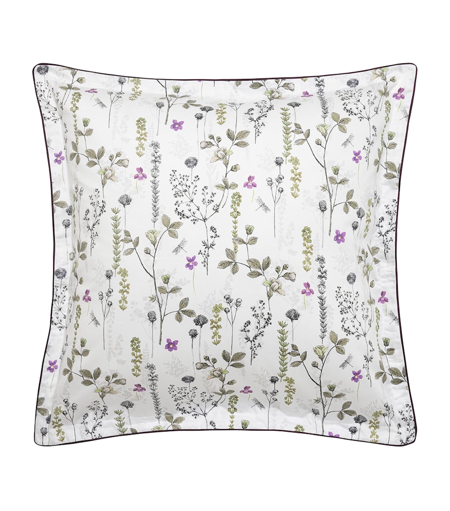 Alexandre Turpault Organic Cotton Bucolique Square Pillowcase (65cm x 65cm) White Image 1