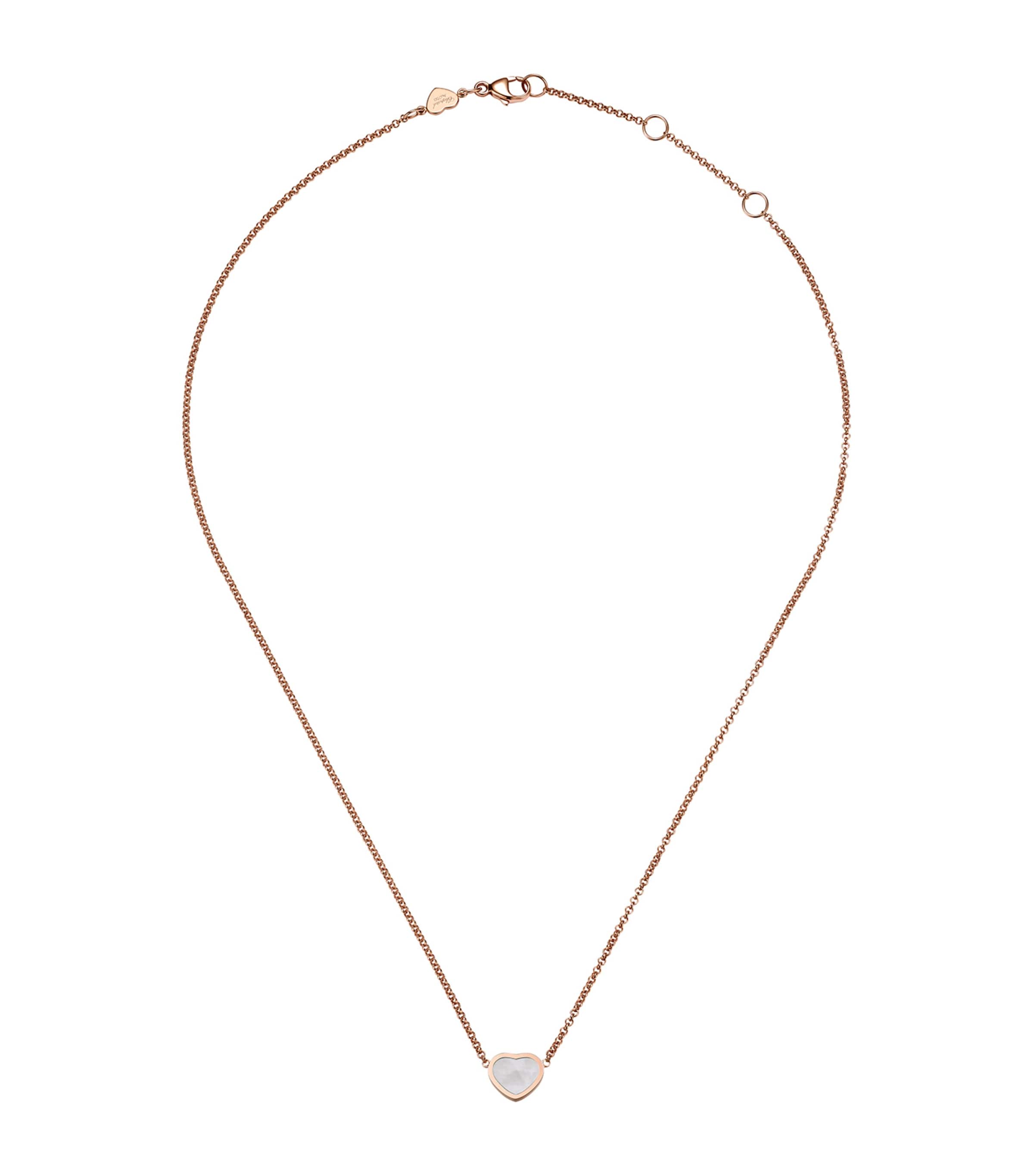 Rose Gold and Mother-of-Pearl My Happy Hearts Pendant Necklace 18K ROSE GOLD Image 3