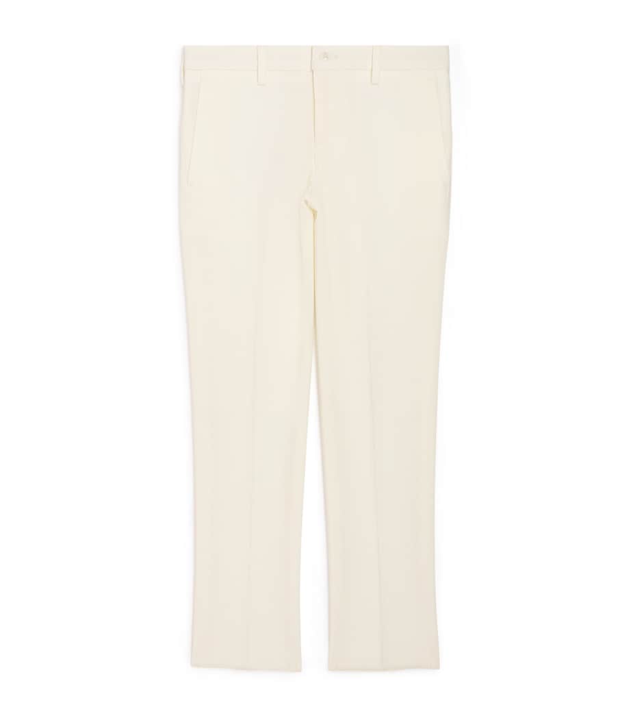 Wool Straight Tailored Trousers (4-16 Years) 9016 WHITE Image 1