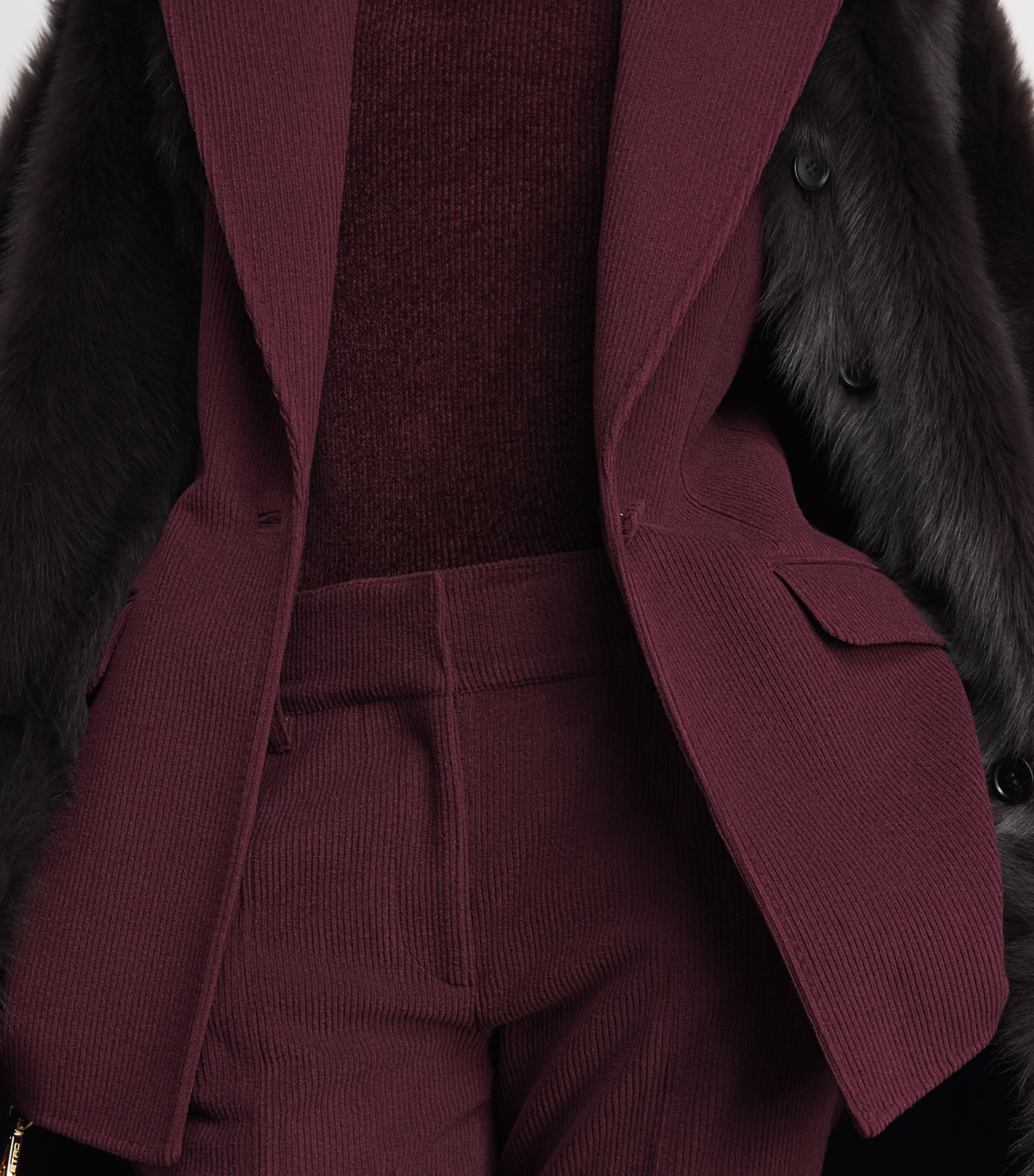 Gabriela Hearst Womens Cashmere-Wool Flared Rhein Trousers Plu Plum Image 3