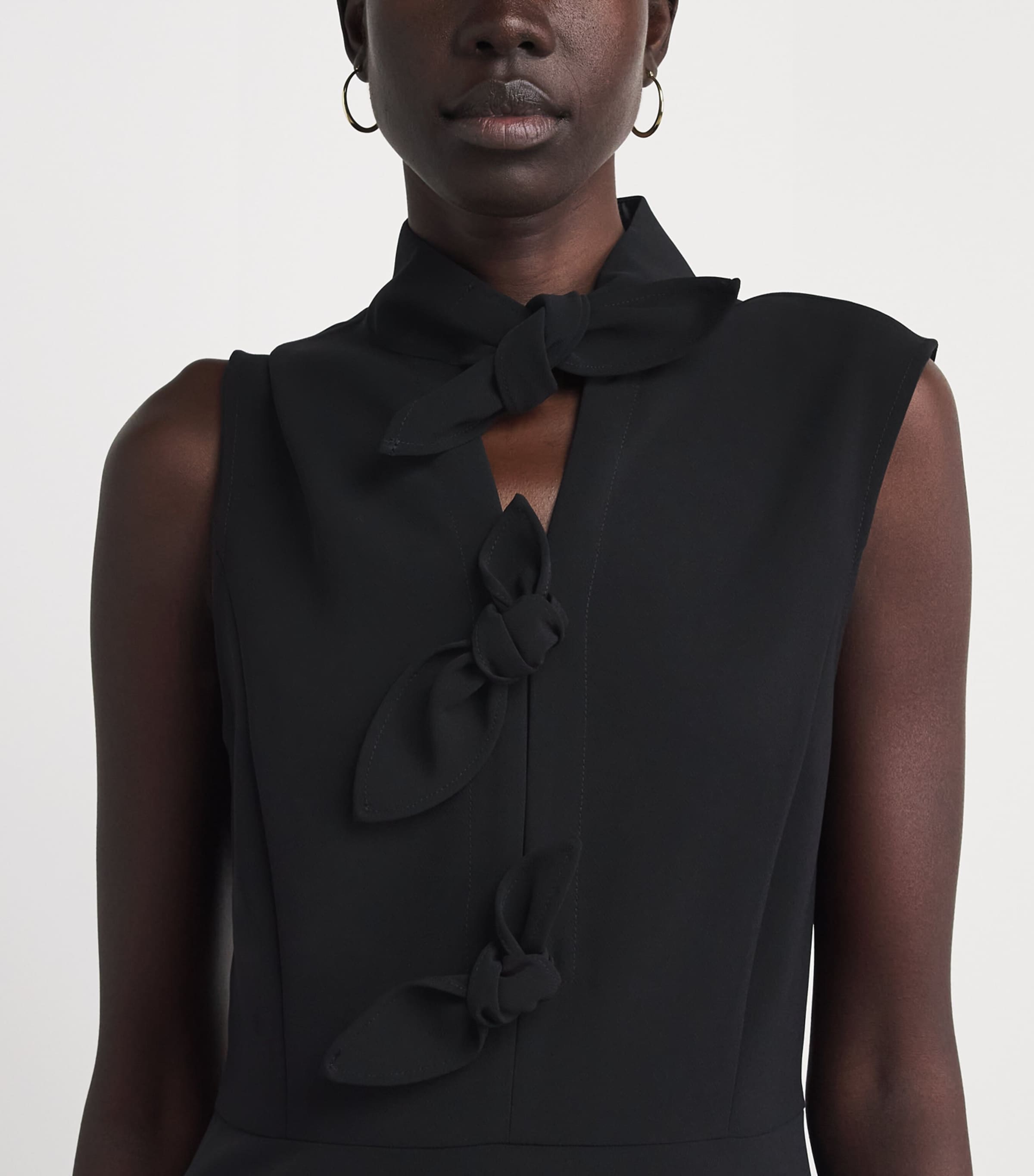 Claudie Pierlot Womens Tie-Front Mini Dress Black Image 3