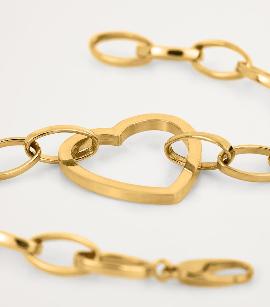 Yellow Gold Edith Heart Chain Bracelet YELLOW GOLD Image 4