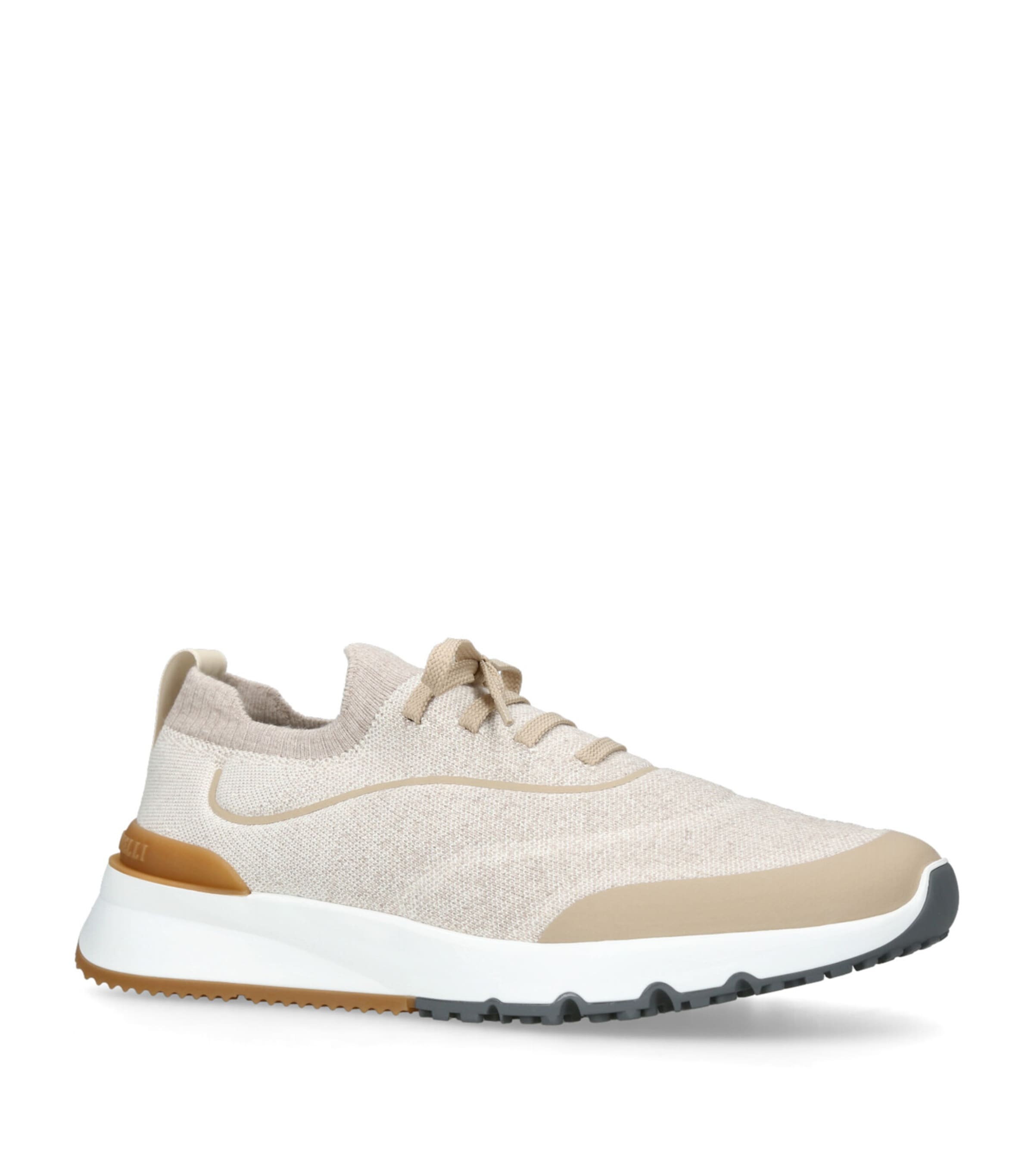 Brunello Cucinelli Knitted Sportiv Sneakers Beige Comb Image 3