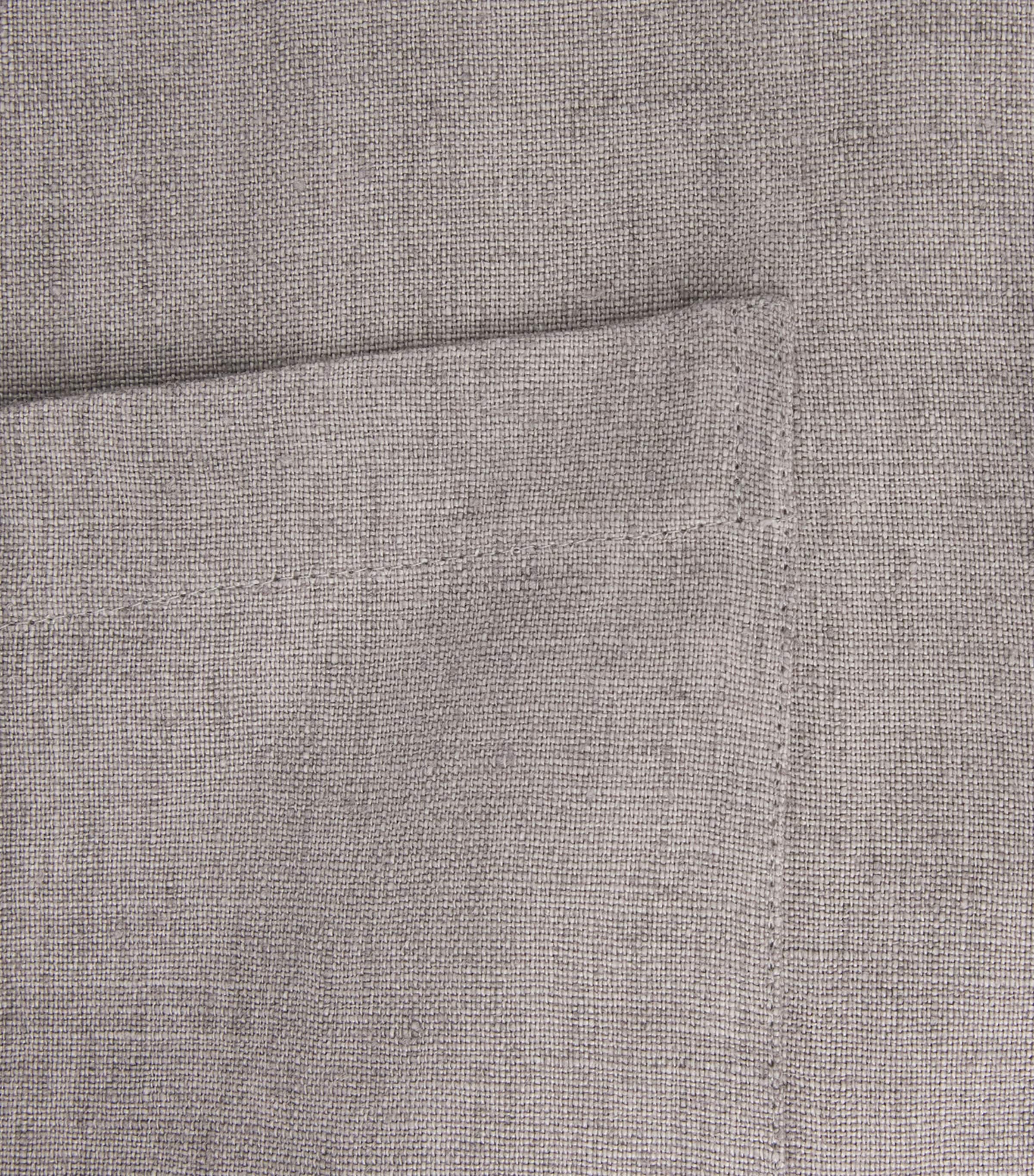 Eskandar Womens Linen Boat-Neck Midi Dress Stone Image 6