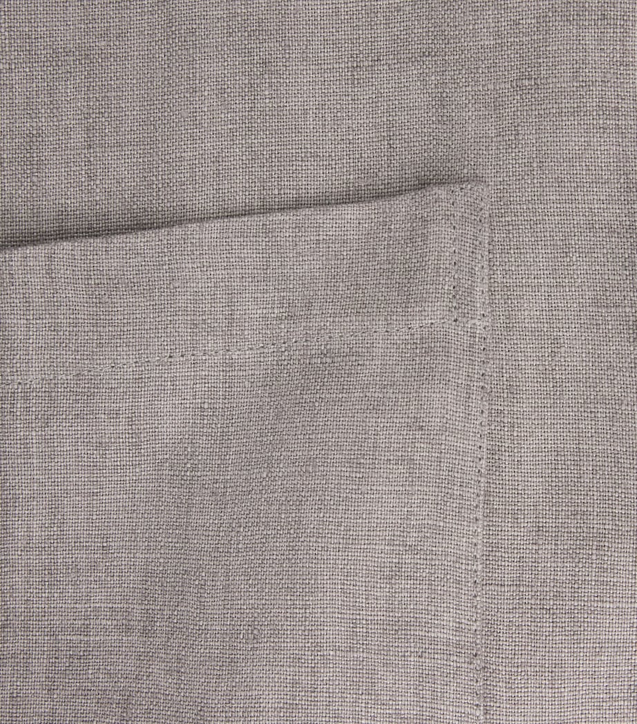 Eskandar Womens Linen Boat-Neck Midi Dress Stone Image 6
