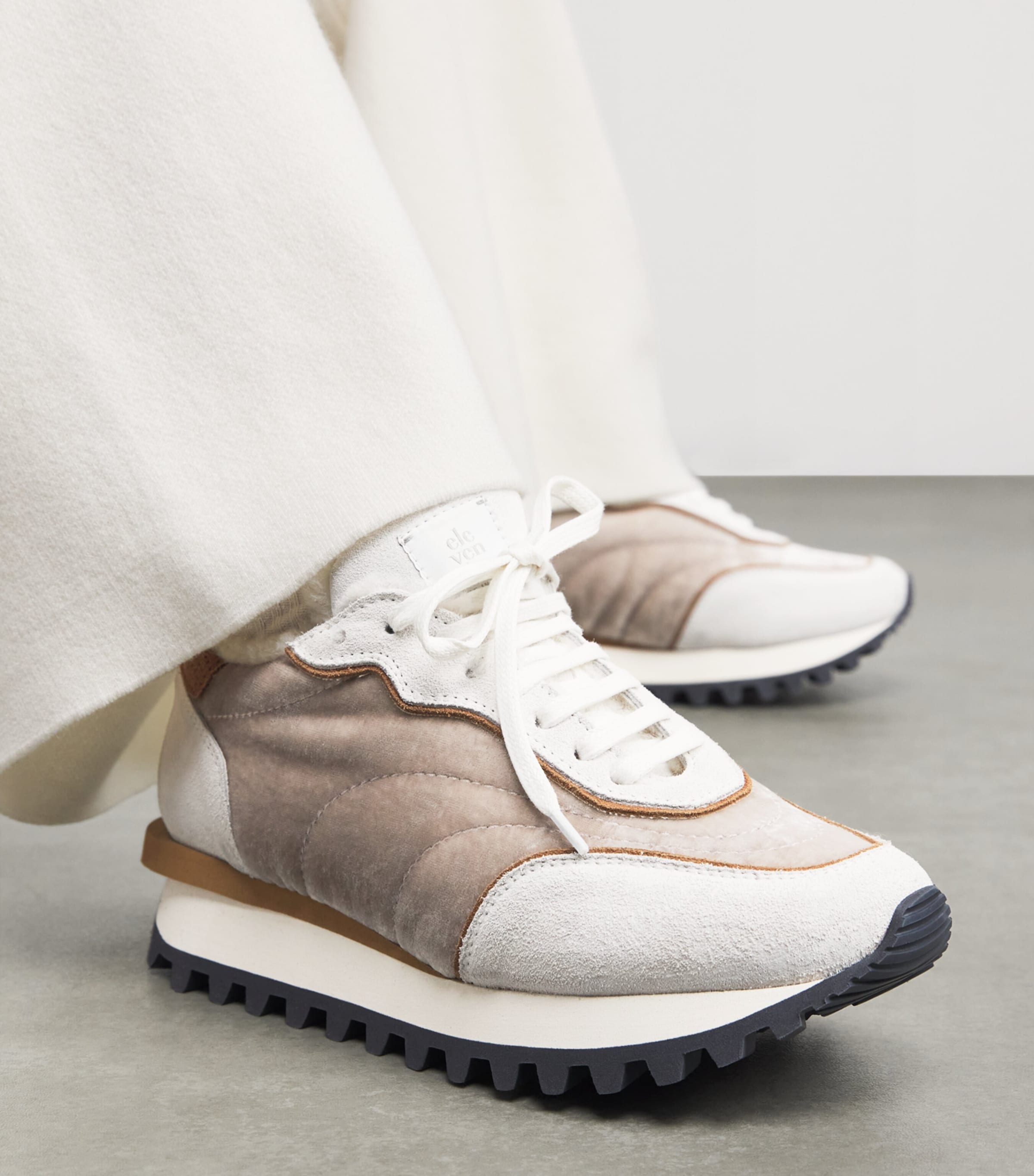 Velvet Leather Sneakers SABBIA Image 2