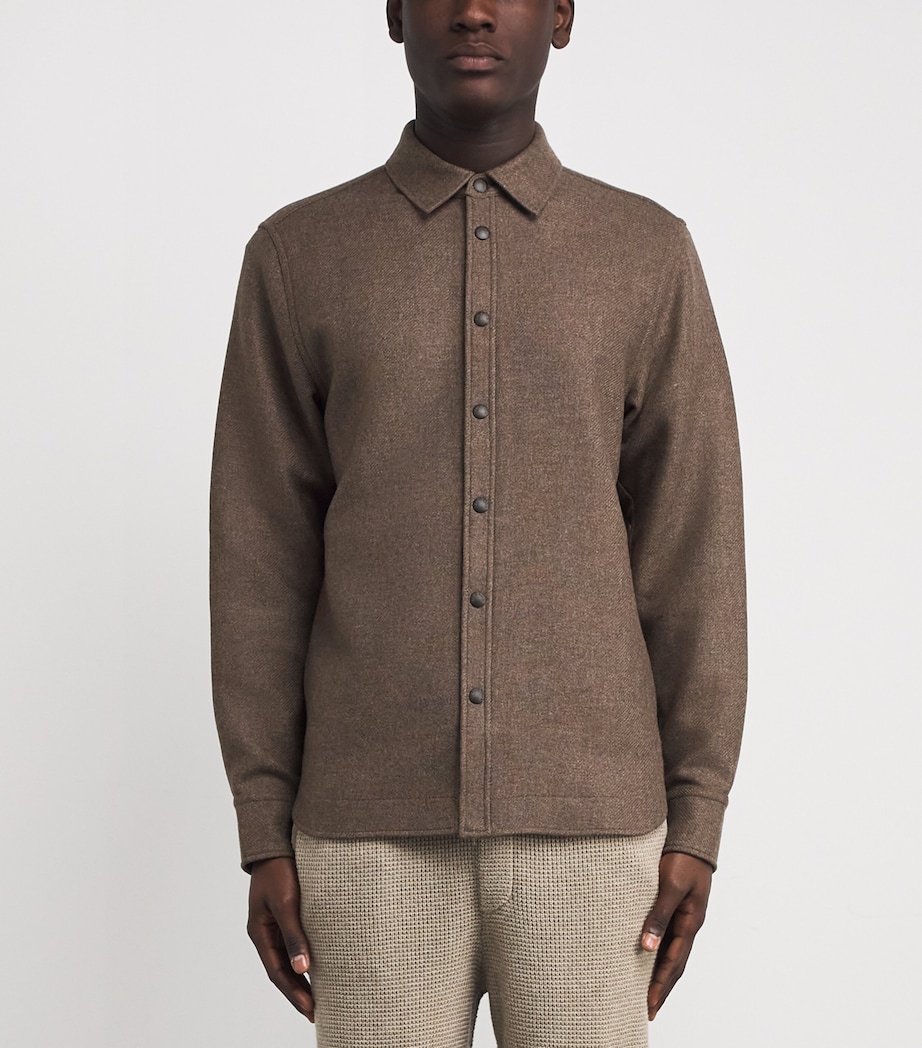 Wool Chelsea Overshirt BROWN Image 3