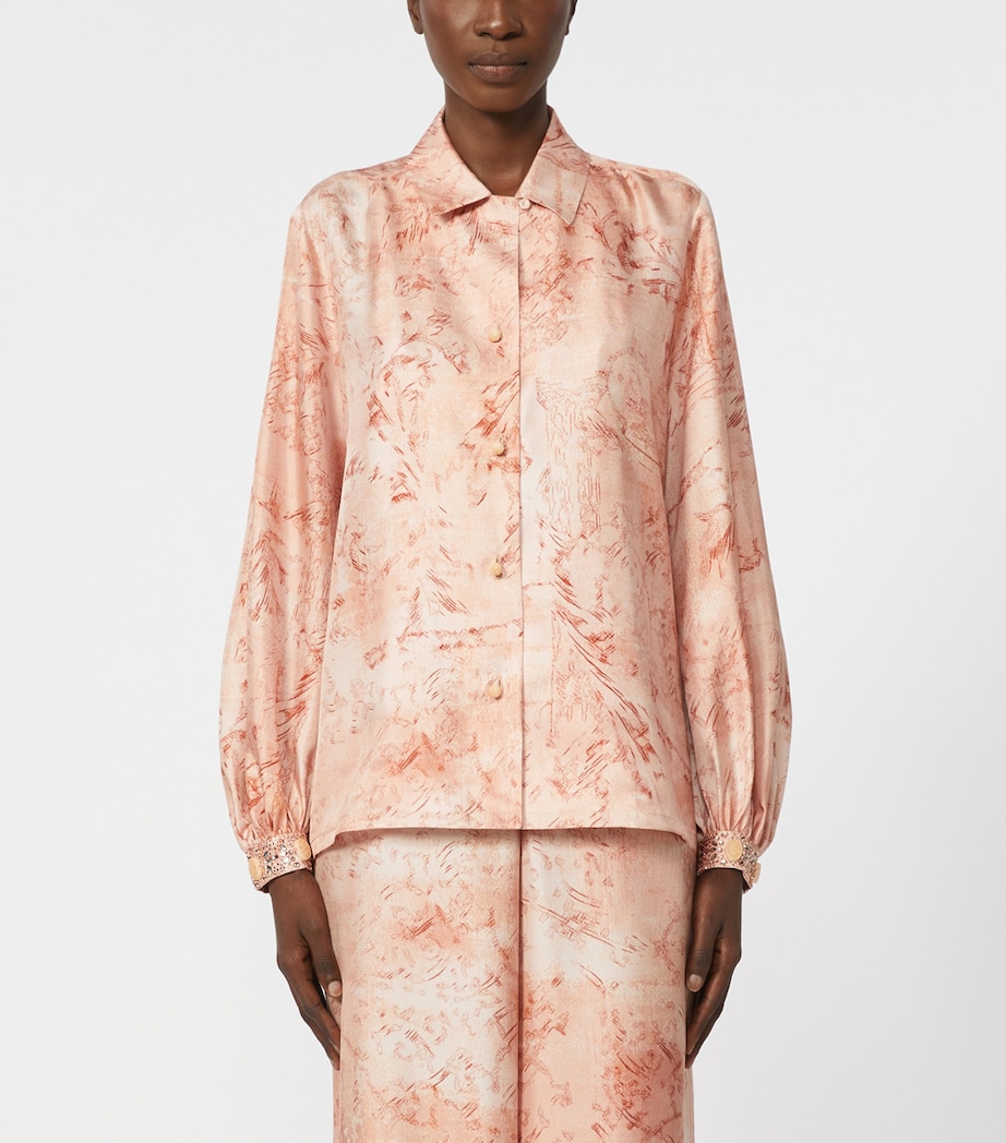 Silk Printed Shirt PINK Image 3