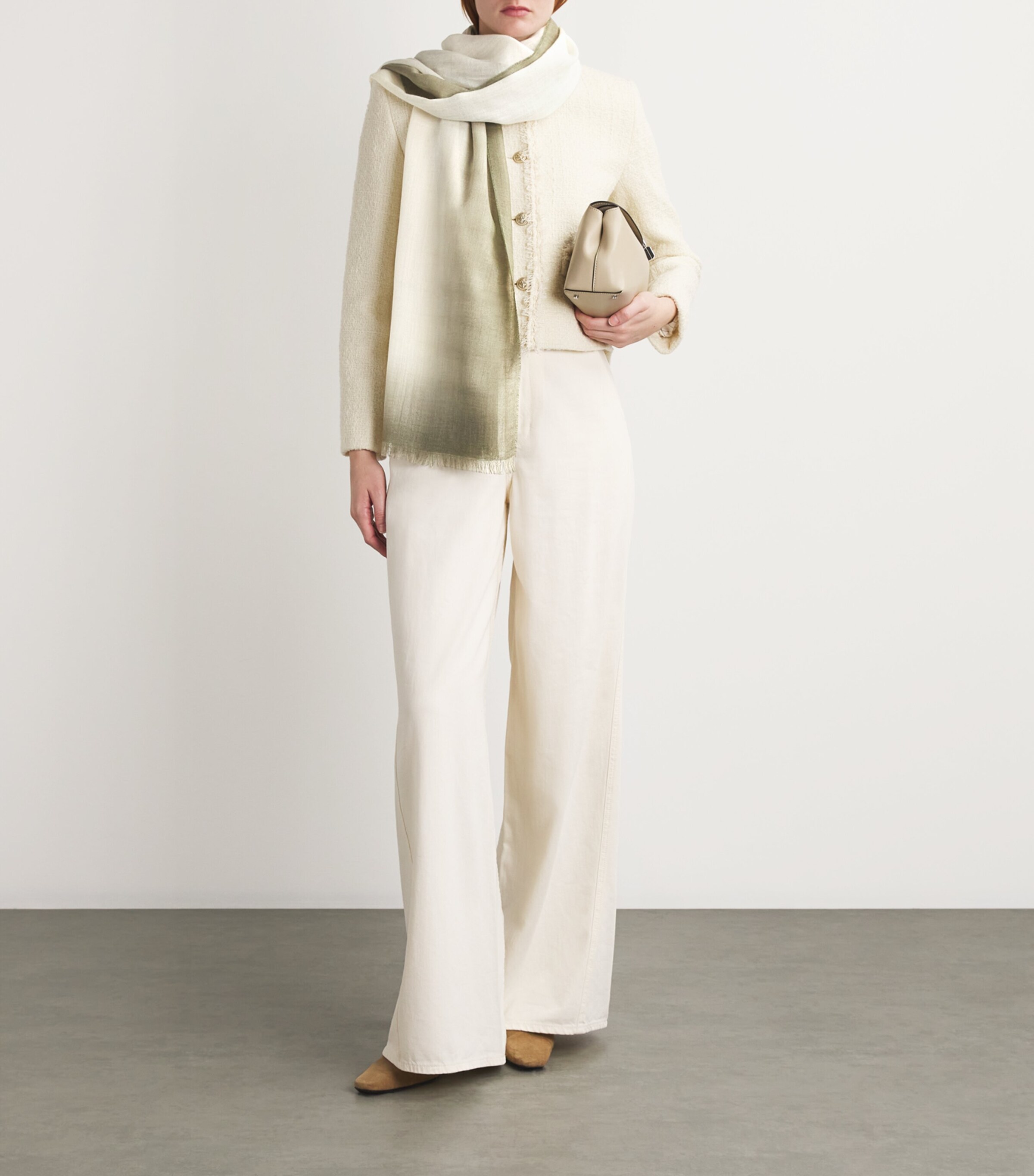 Silk Stole SAGE GREEN Image 2