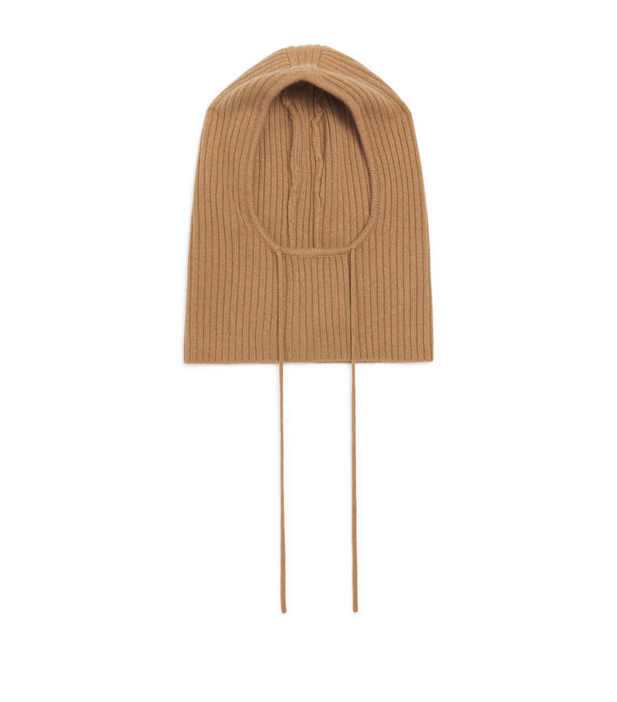 Yves Salomon Cashmere Ribbed Hood In Brown