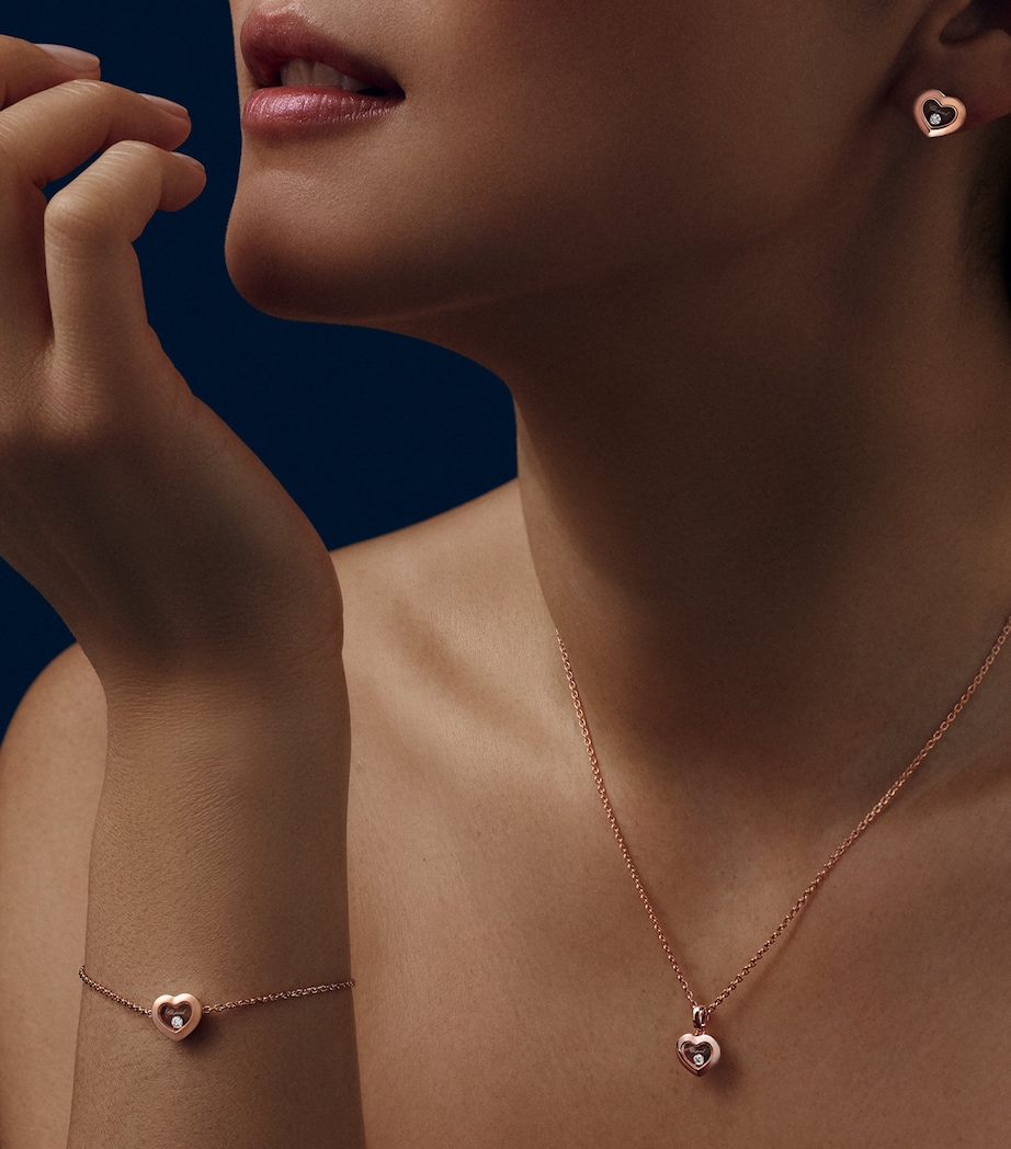 Rose Gold And Diamond Happy Diamonds Icons Earrings 18K ROSE GOLD Image 6