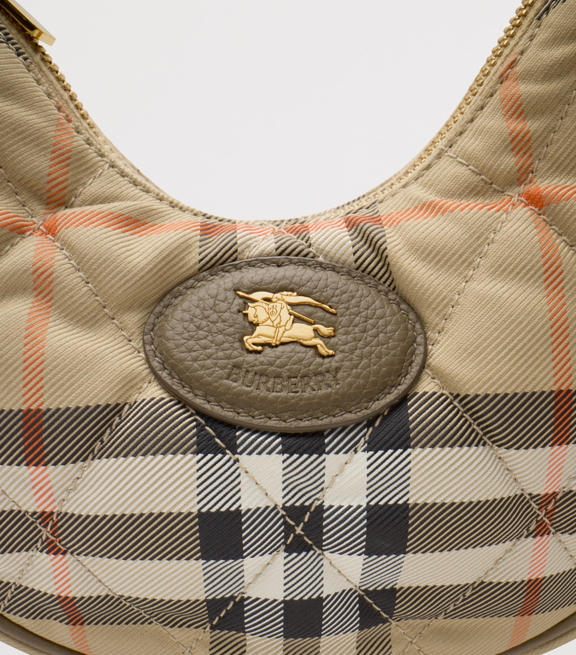 Check Horseshoe Cross-Body Bag SAND Image 10