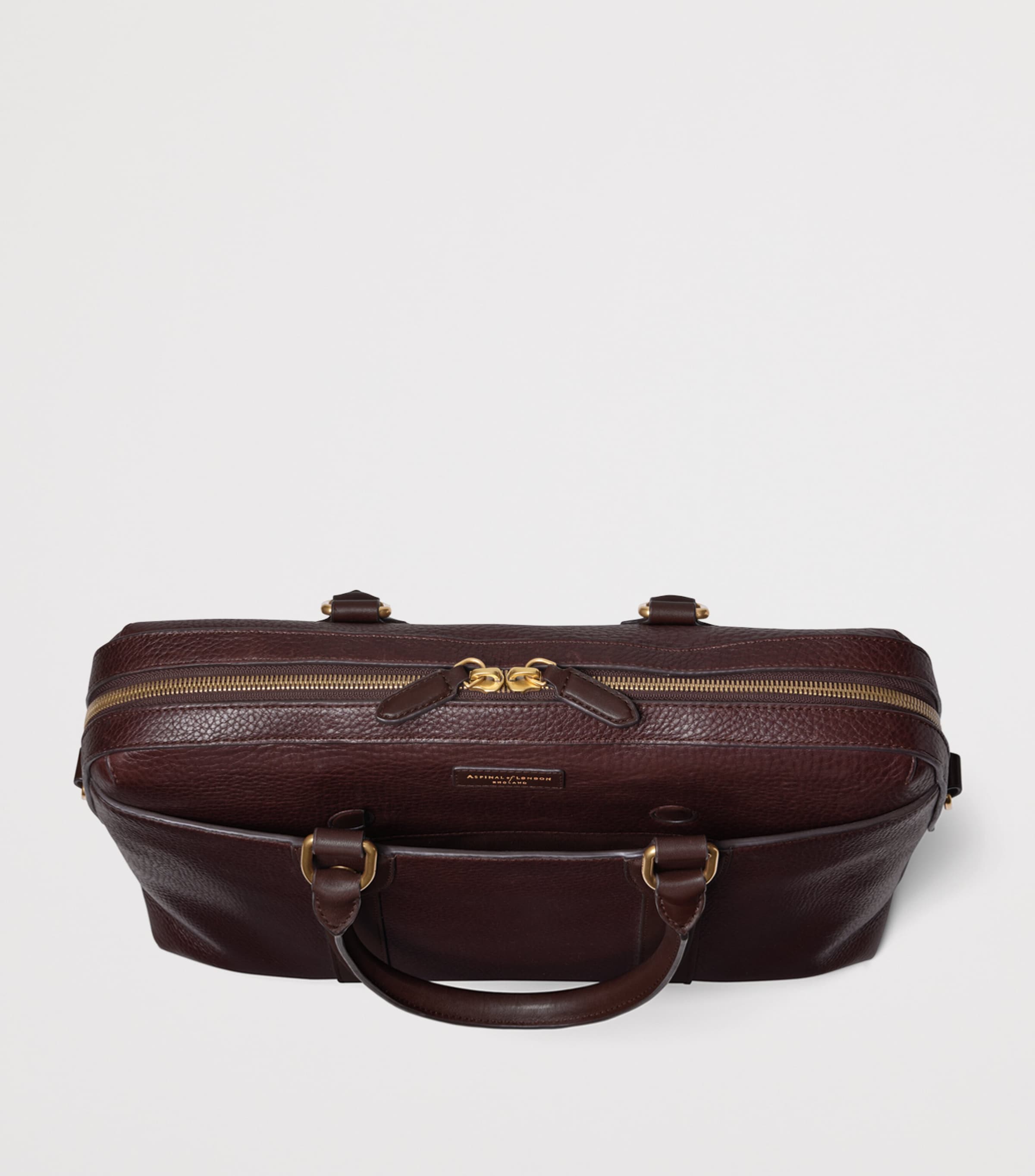 Aspinal Of London Leather The Hudson Briefcase Conker Image 7