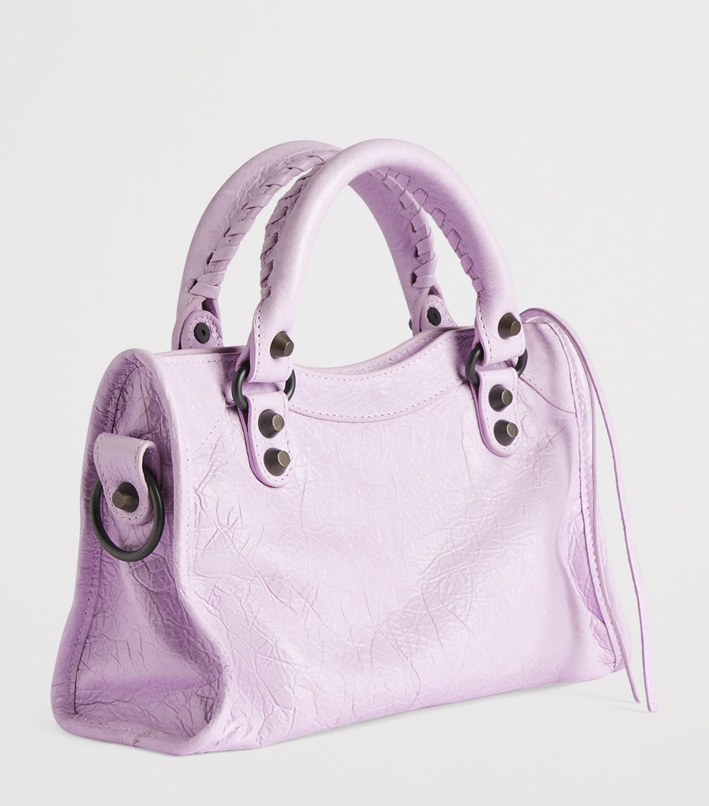 Balenciaga Purple Mini Leather Le City Top-Handle Bag | Harrods US