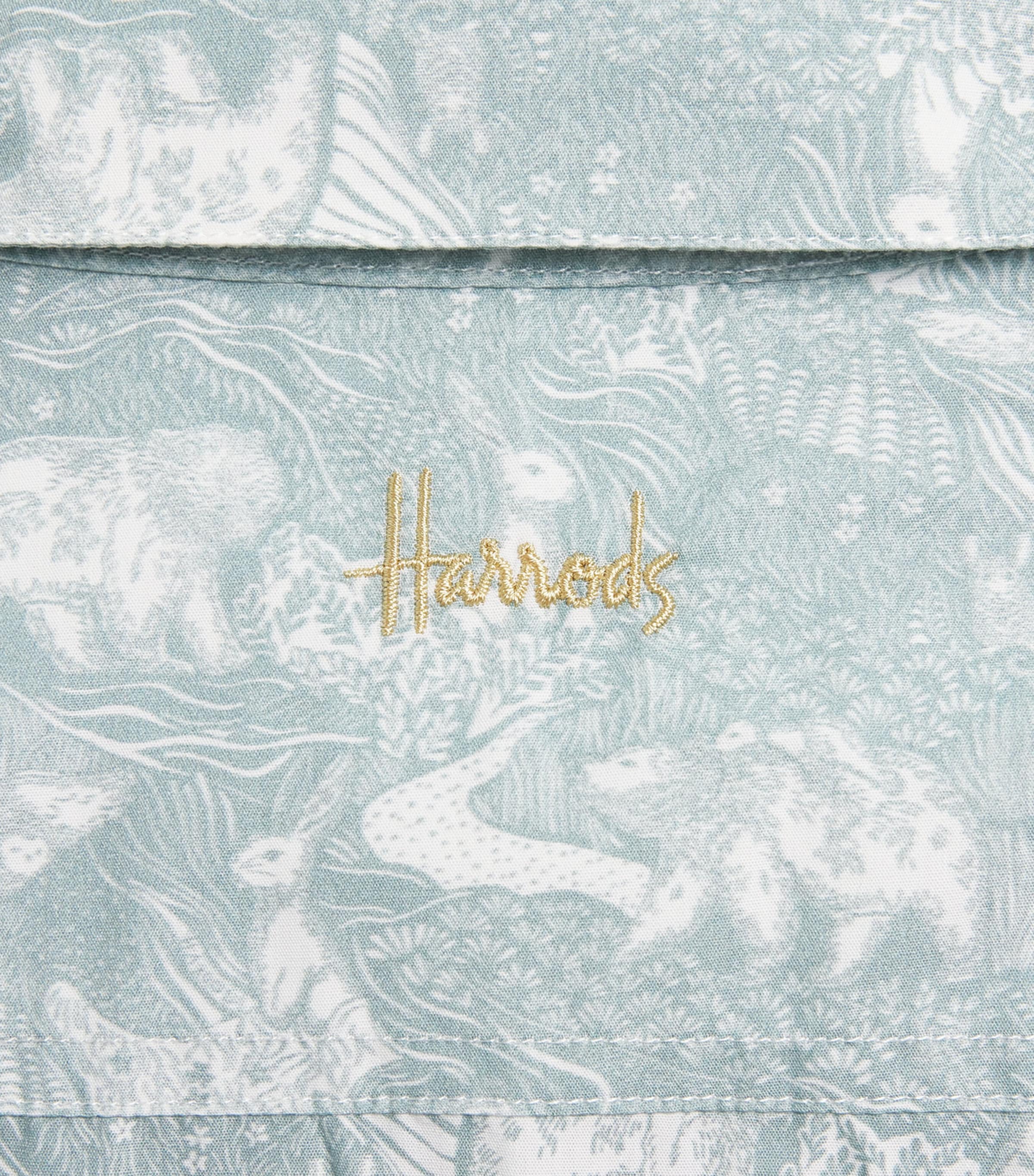 Harrods Cotton Woodland Print Shirt (2-8 Years) Green Image 3