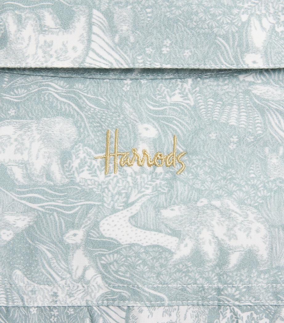 Harrods Cotton Woodland Print Shirt (2-8 Years) Green Image 3