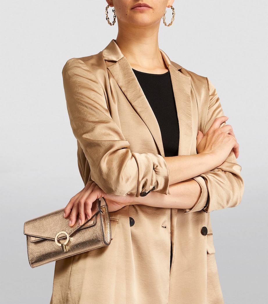 Leather Yza Shoulder Bag GOLD Image 5