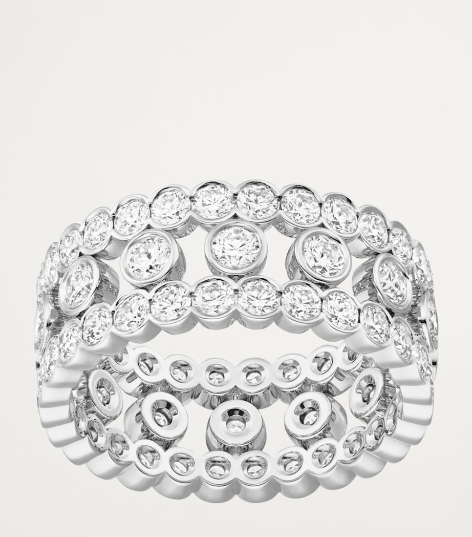 White Gold and Diamond Broderie de Cartier Ring WHITE GOLD Image 4