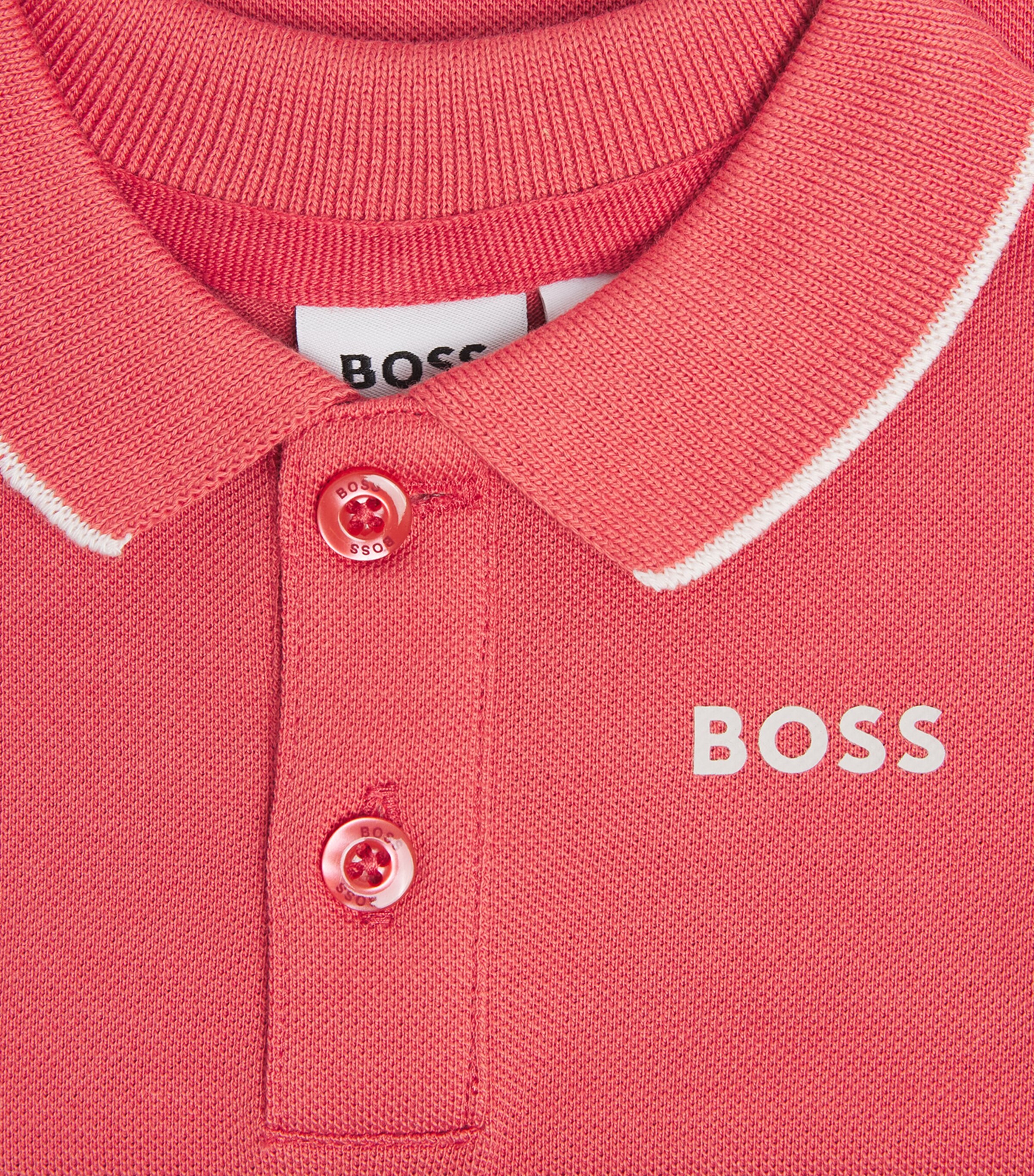 BOSS Kidswear Cotton Logo Polo Shirt (3 Months-3 Years) Image 3