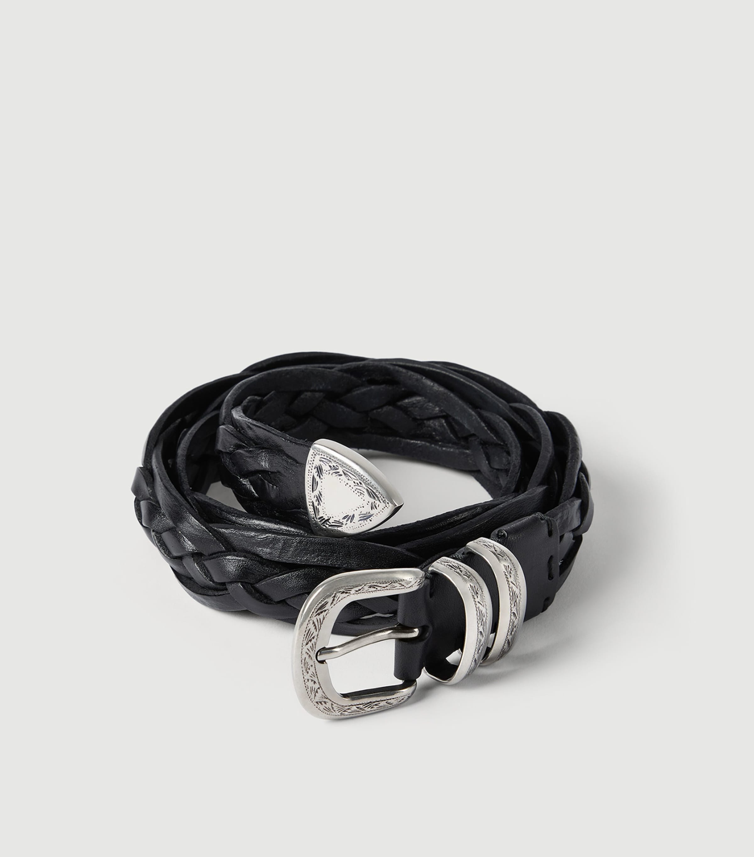 Brunello Cucinelli Leather Woven Belt Image 3