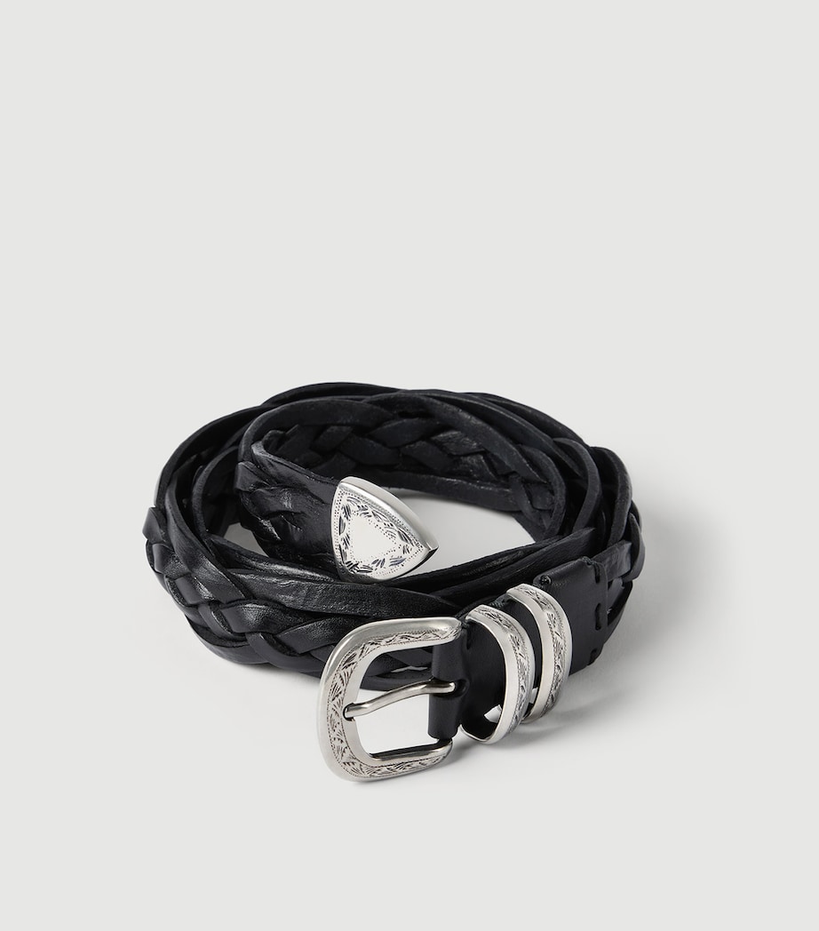 Brunello Cucinelli Leather Woven Belt Image 3