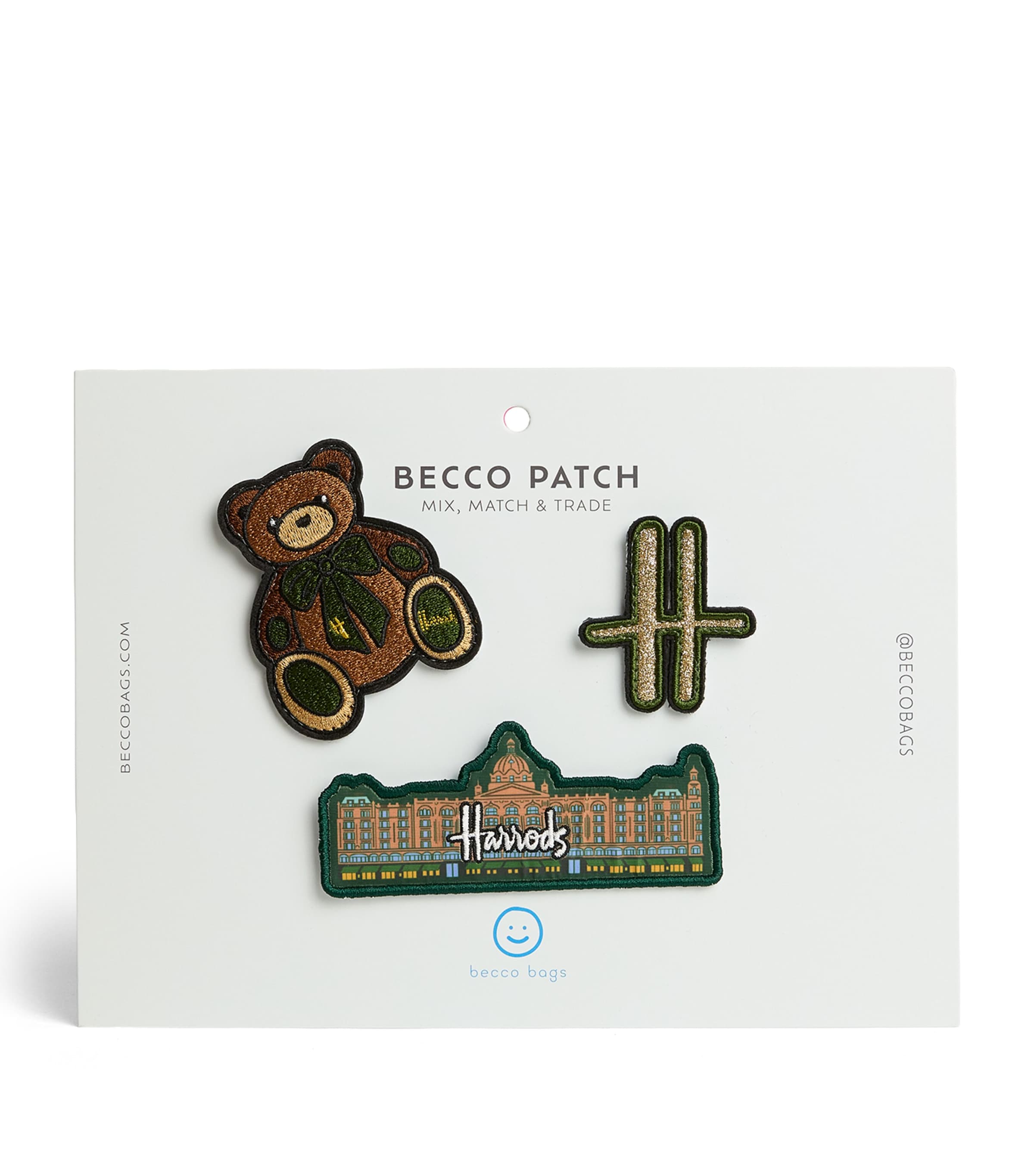 Becco Bags Kids' 3-piece Harrods Patch Set In Green