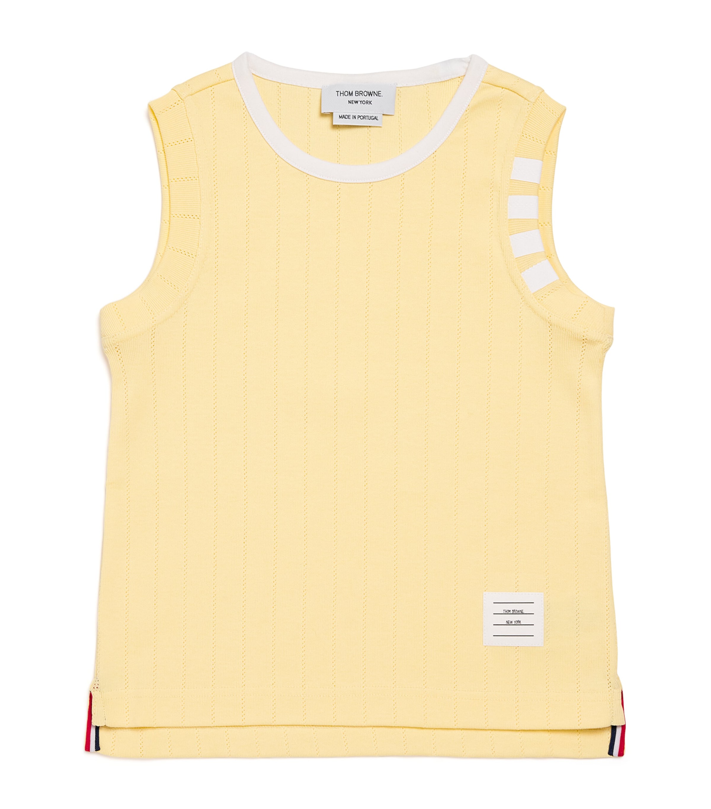 Thom Browne Pointelle Tank Top In Yellow