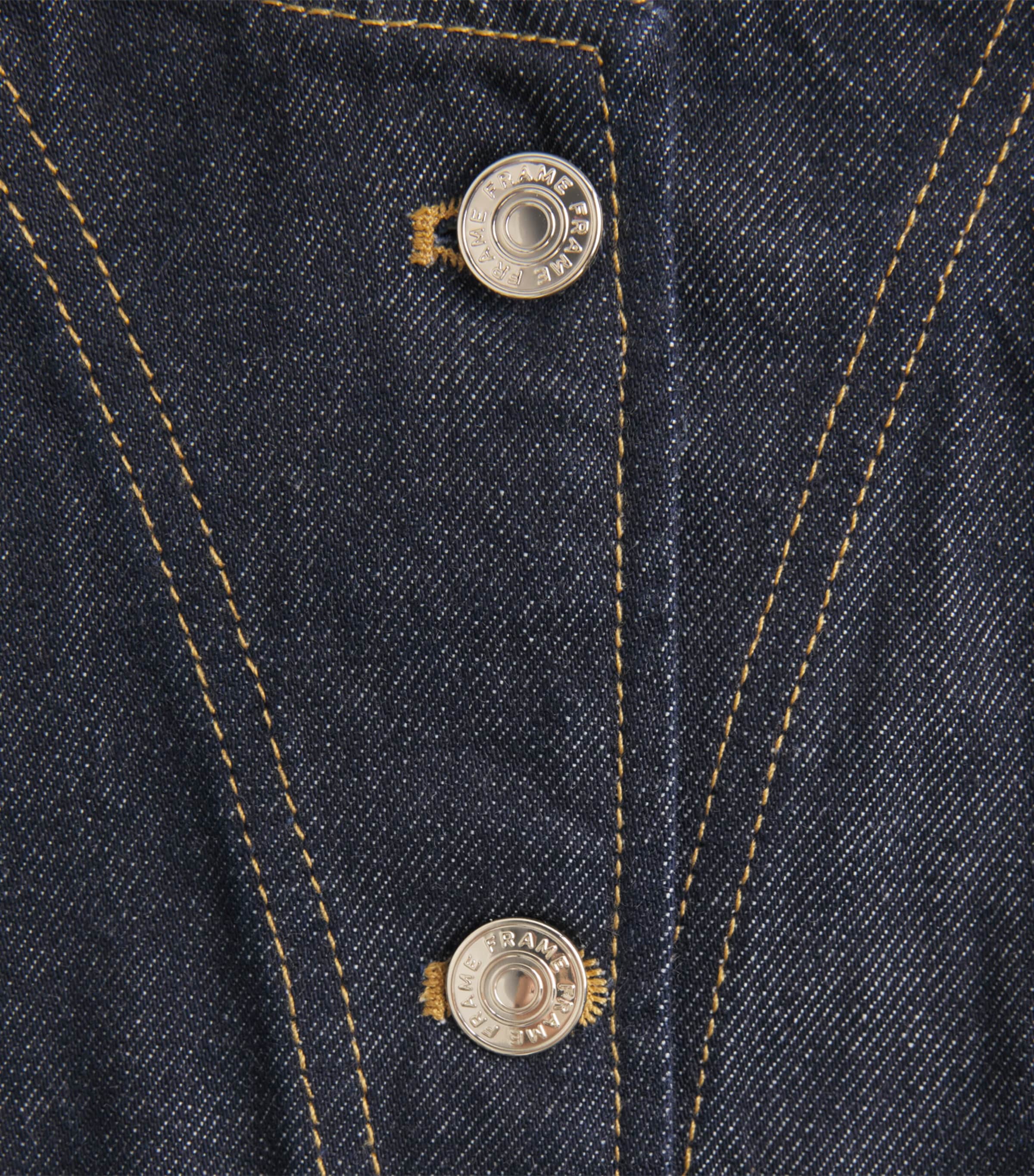FRAME Womens The Form Denim Vest Rinse Image 6