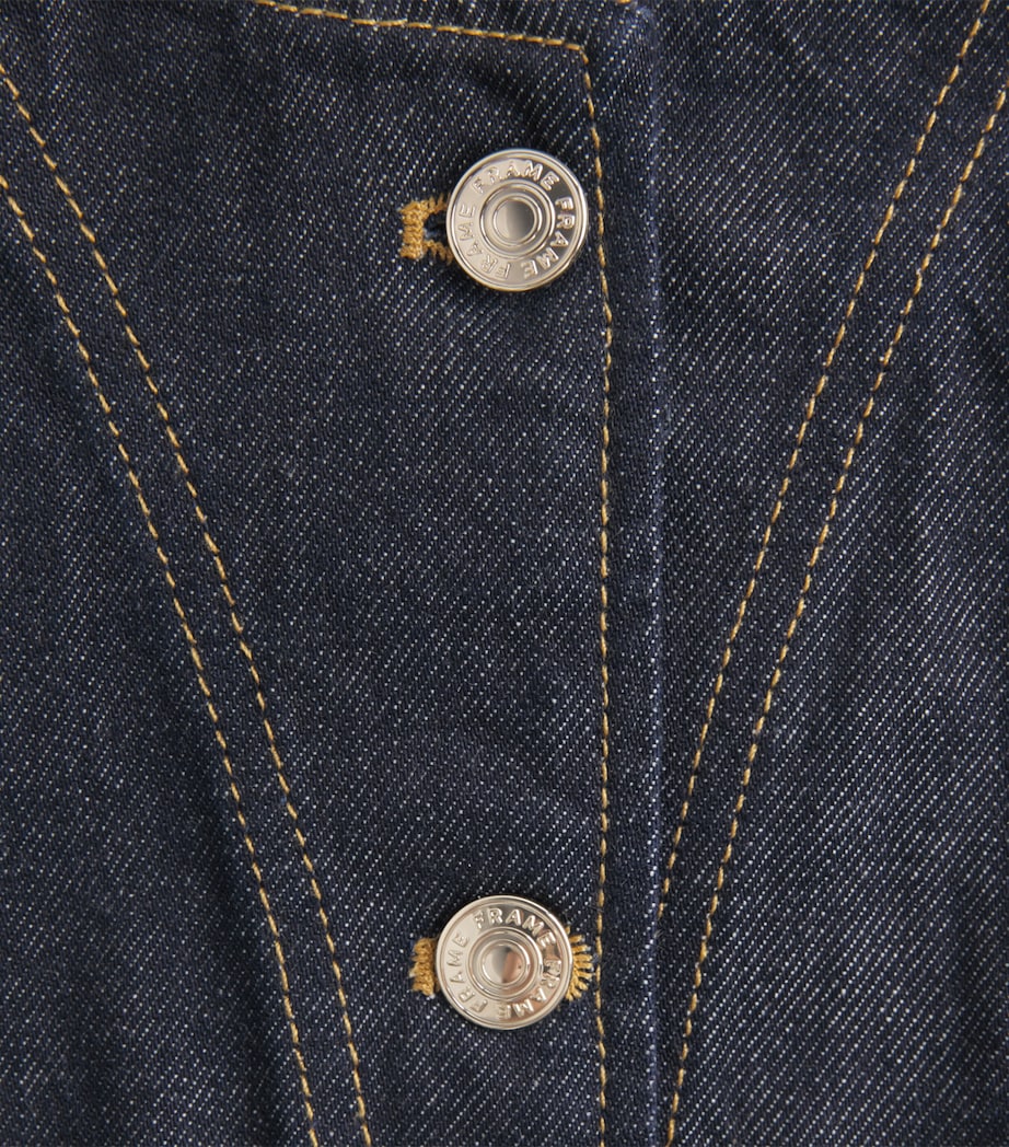 FRAME Womens The Form Denim Vest Rinse Image 6