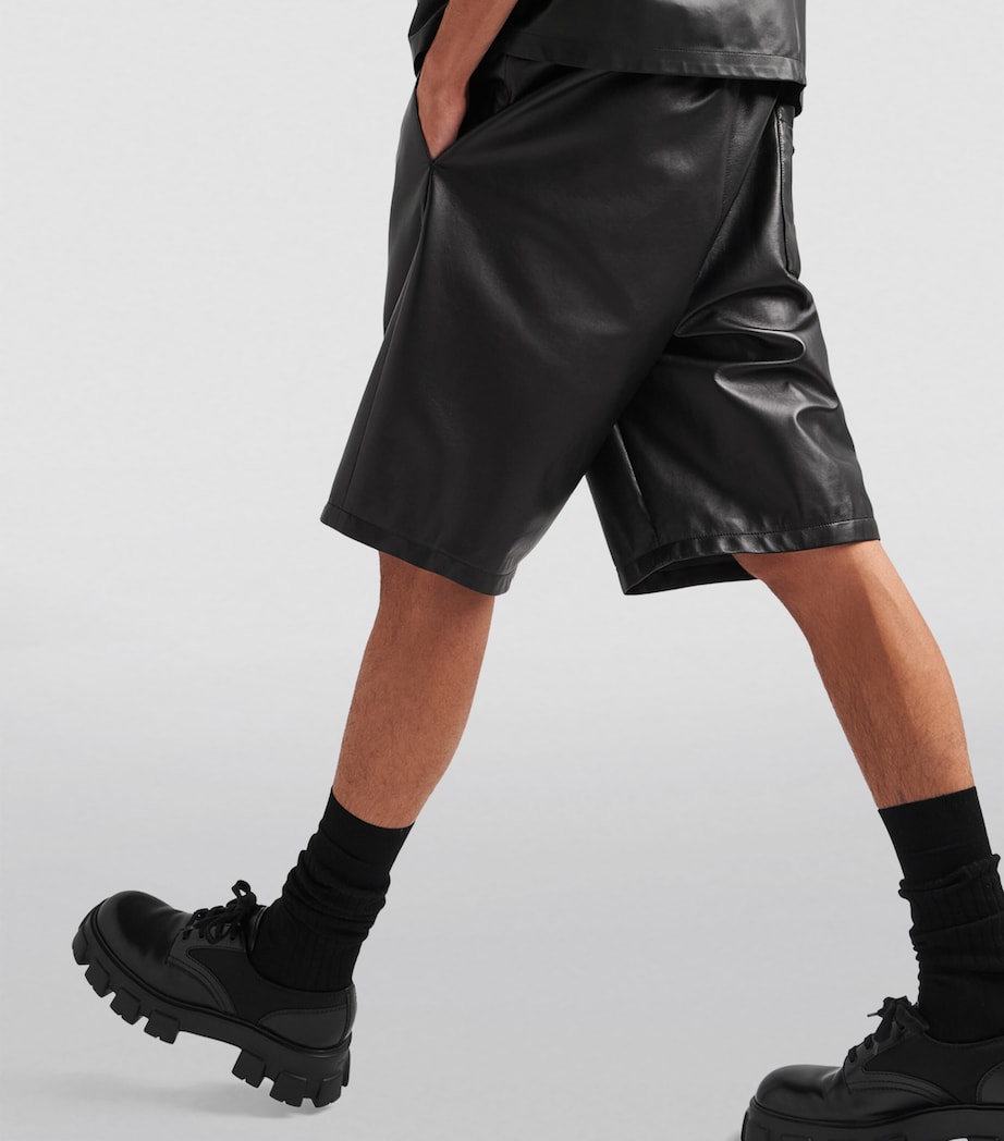 Leather Bermuda Shorts F0002 Image 3